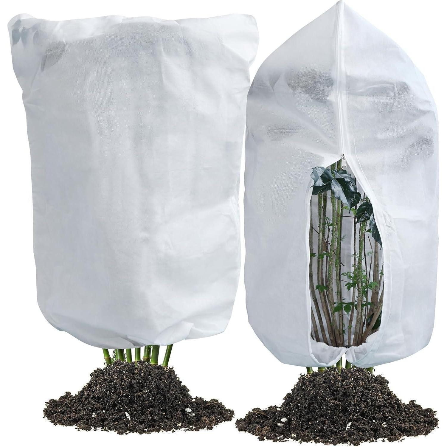 Abdeckhaube 2er Set Frostschutz Pflanzenabdeckung 80x120 cm, Wiederverwendbar mit