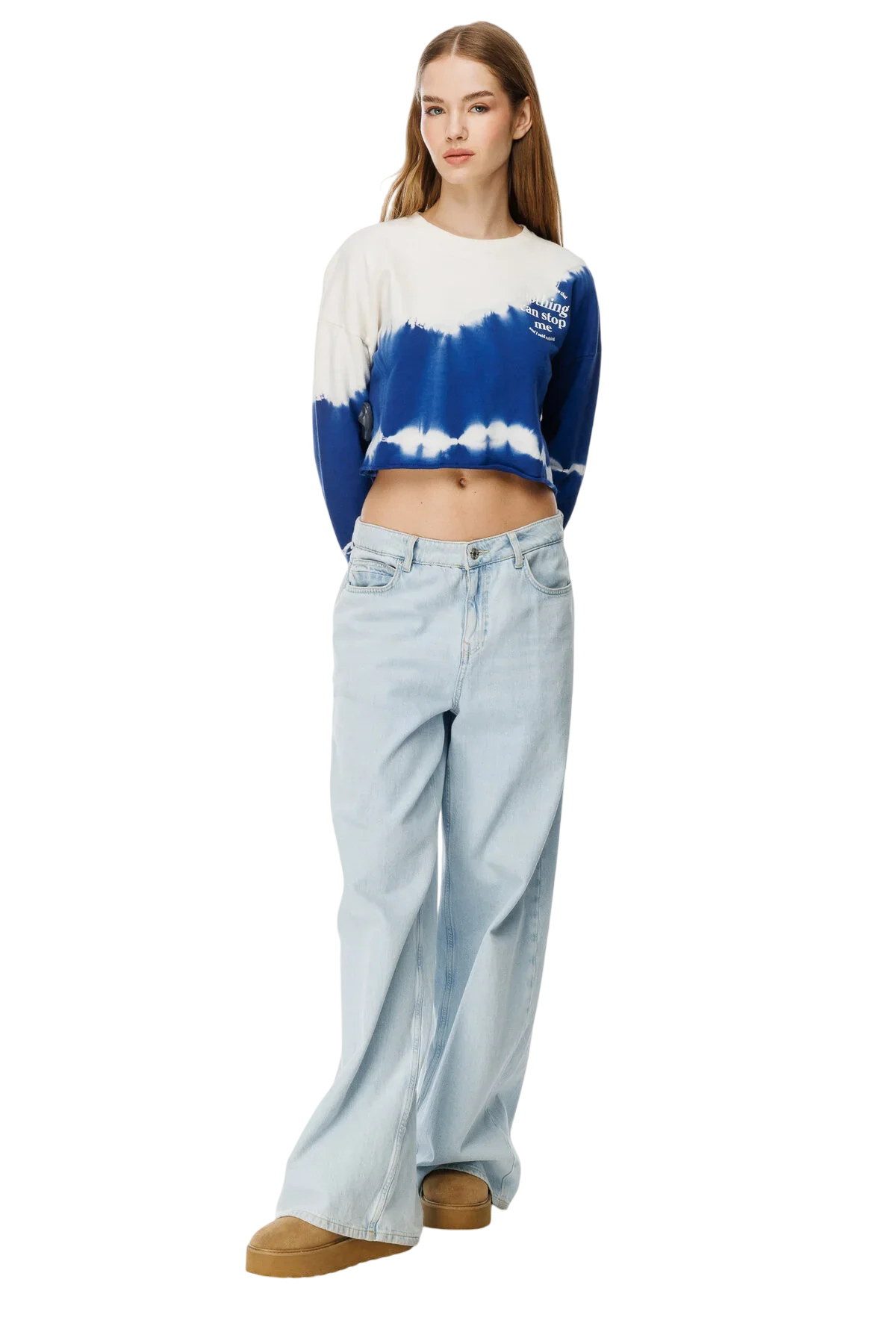 Alexa Dash Kapuzenpullover Batik-Print-Sweatshirt