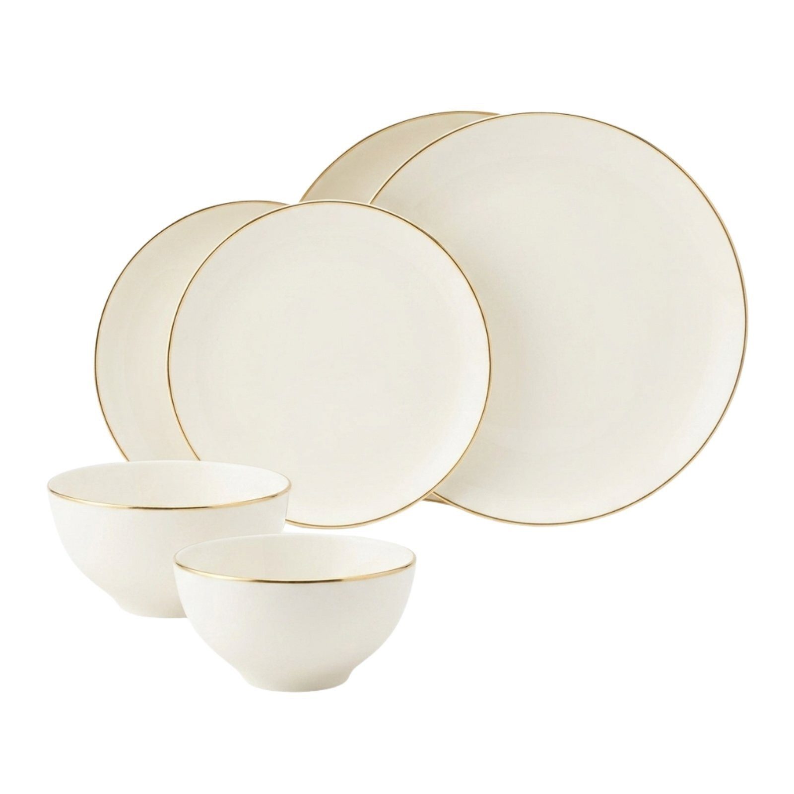 Seltmann Weiden Kombiservice Savona Goldlinie Basic-Set 6er Set (6-tlg), 2 Personen, Porzellan