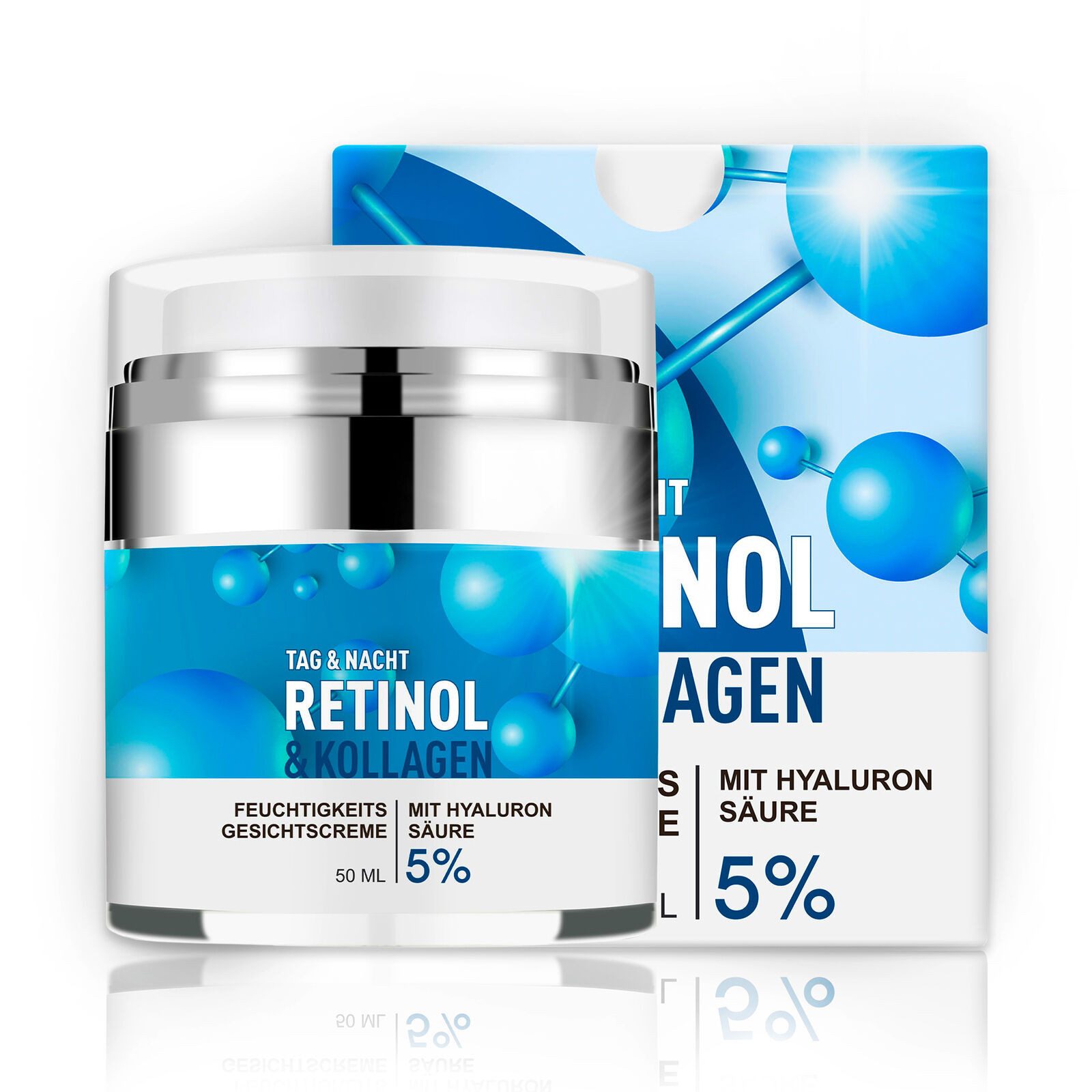 Anti-Aging-Creme Retinol Creme Anti-Falten mit Hyaluronsäure Kollagen Aloe Vera