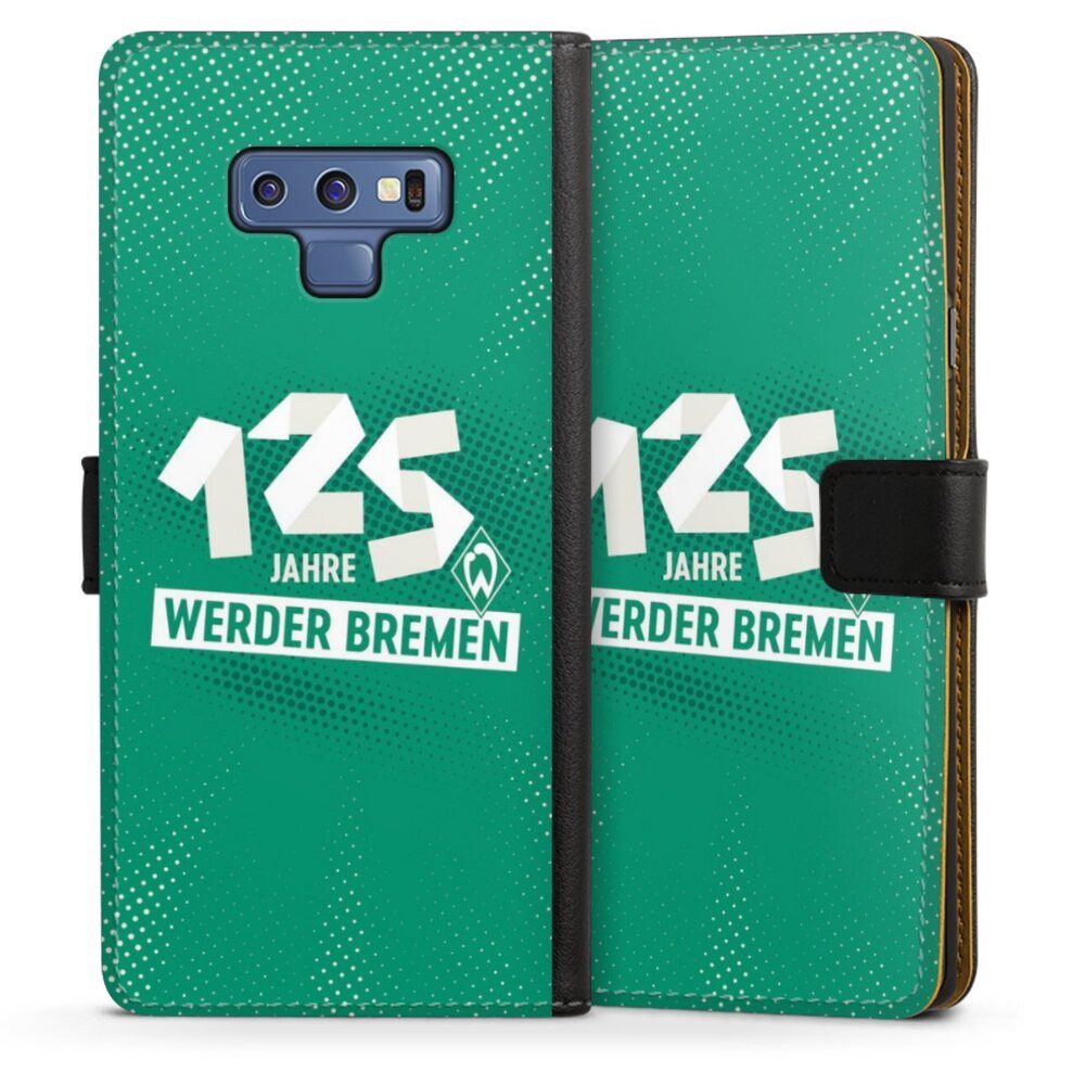 DeinDesign Handyhülle 125 Jahre Werder Bremen Offizielles Lizenzprodukt, Samsung Galaxy Note 9 Hülle Handy Flip Case Wallet Cover