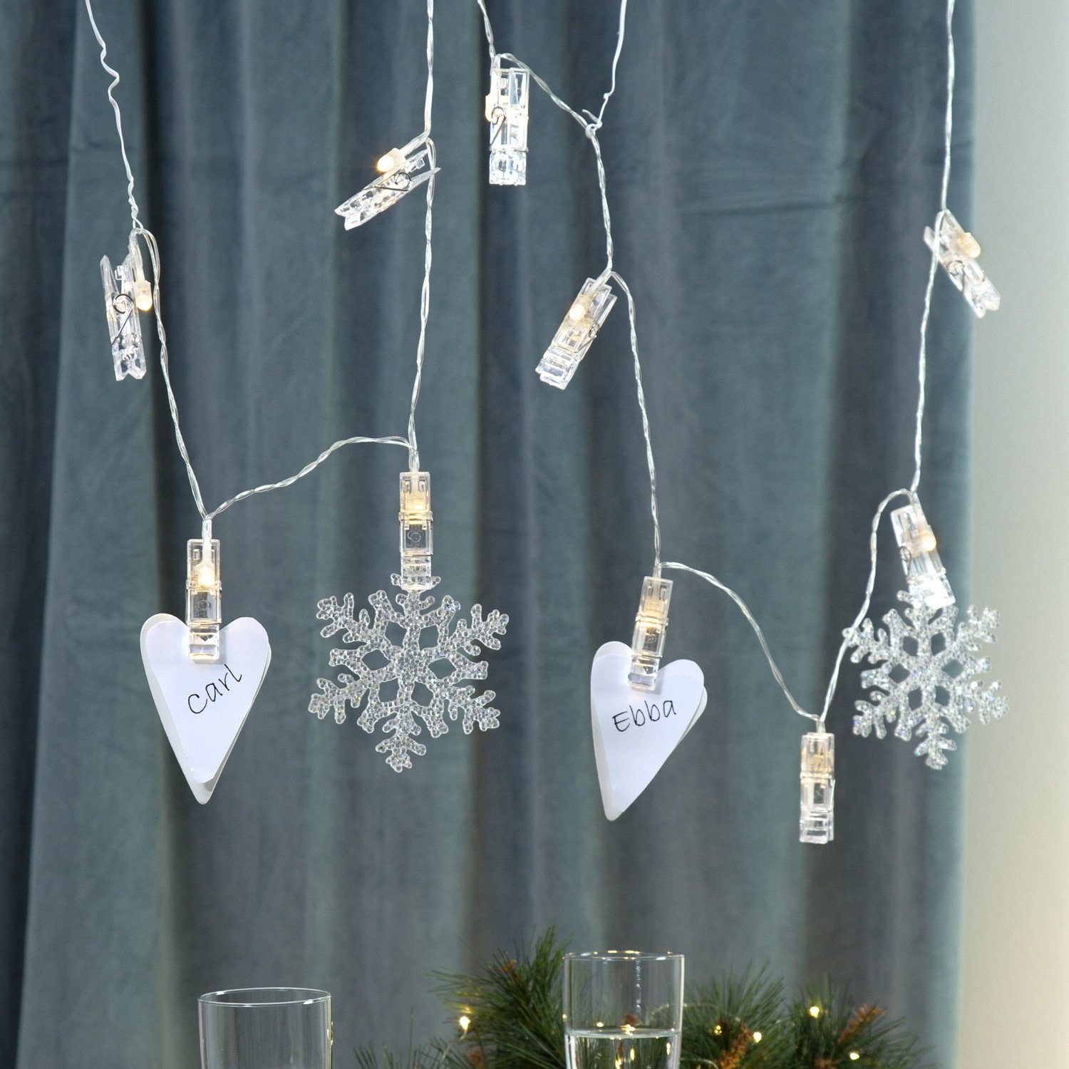 STAR TRADING LED-Lichterkette LED Clip Lichterkette 10 Wäscheklammern f. Fotos 1,35m Batterie, 10-flammig