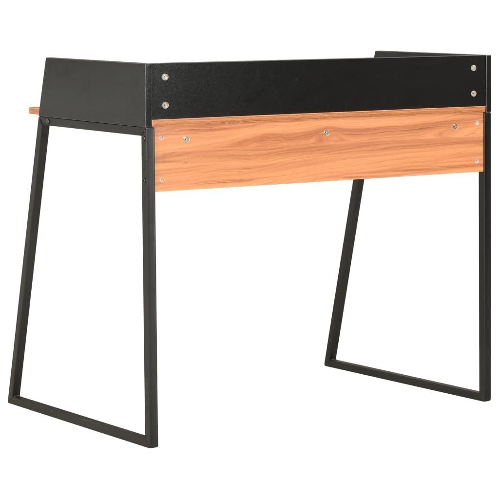 furnicato Schreibtisch Schwarz und cm Braun 90x60x88