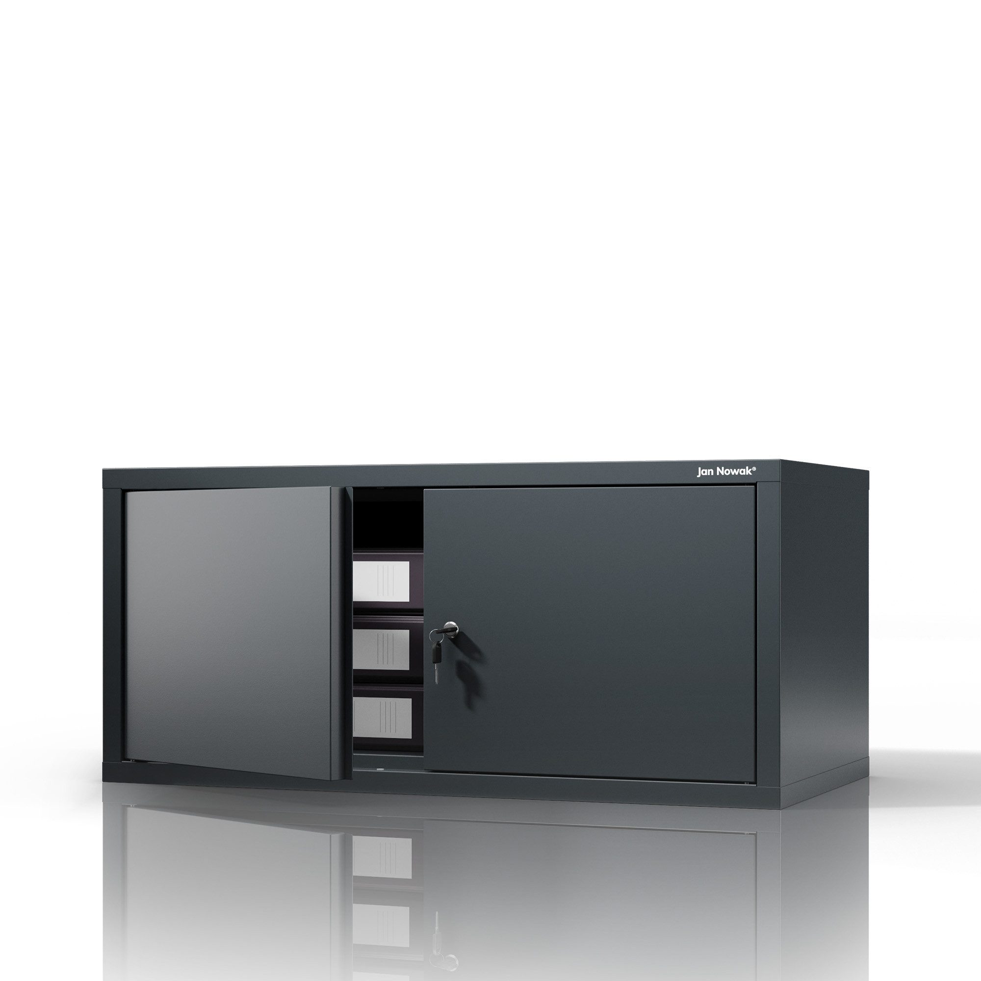 Jan Nowak Schrankaufsatz Aufsatz für Schrank 80 cm EWA Compact Metall Stahl abschließbar, (38 x 80 x 40 cm passend für JAN NOWAK Schränke PZH-zertifiziert), Erweiterung Büroschrank Schloss 2 Schlüssel robust 4 Farben