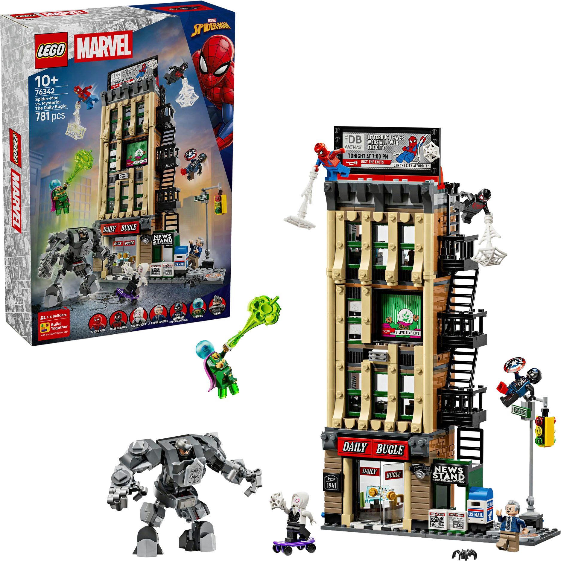 LEGO® Spider-Man vs. Mysterio: Daily Bugle (76342), LEGO Super Heroes Konstruktionsspielsteine, (781 St)
