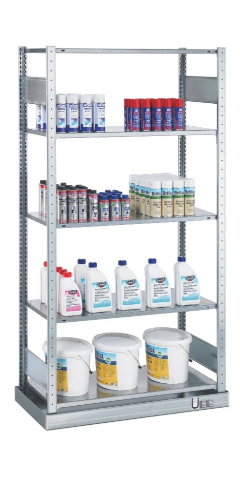 Steckregal Grundregal, Kleingebinderegal MULTIplus150, 2000 x 1000 x 500 mm