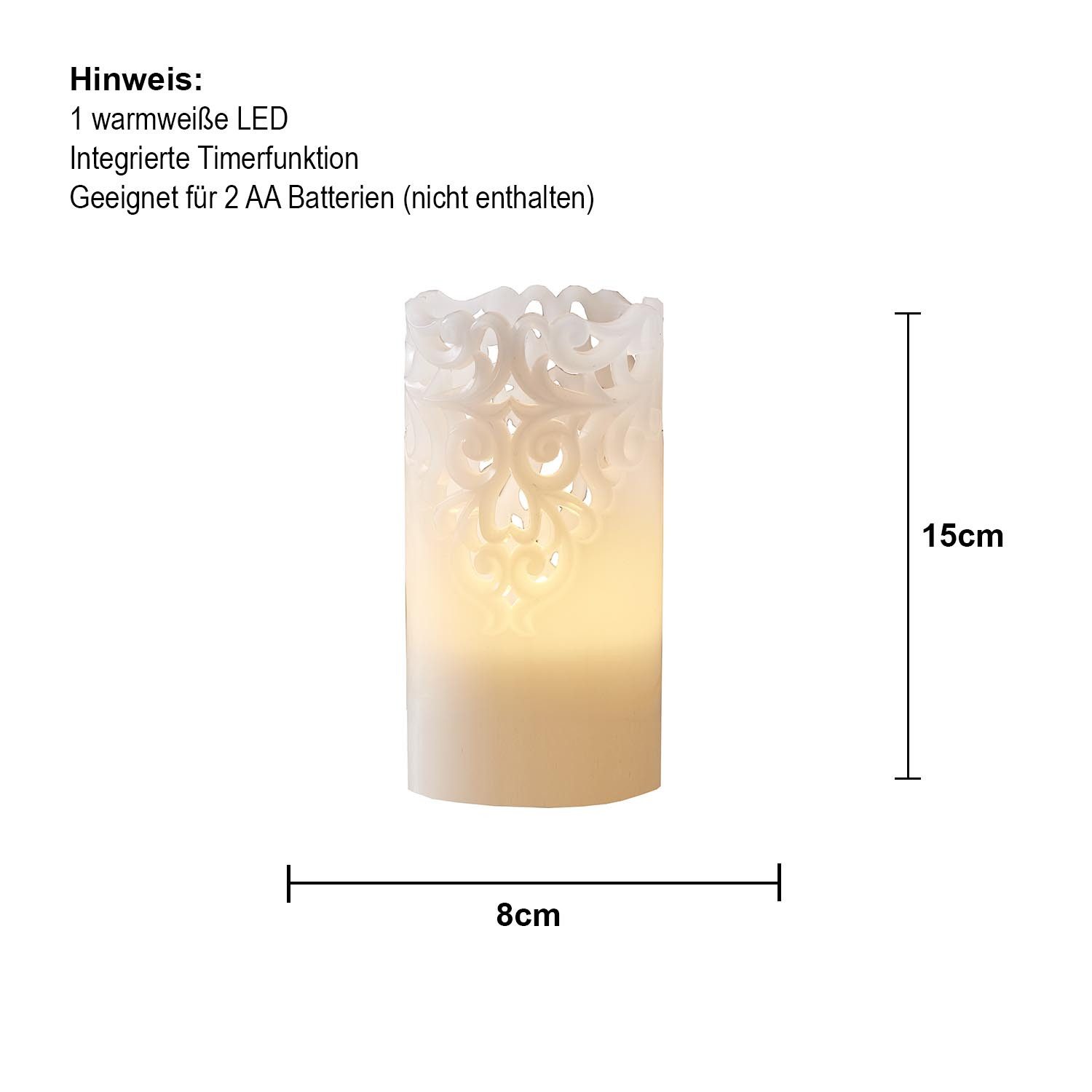 STAR TRADING LED-Kerze Clary (1-tlg) – Bild 4 von 4