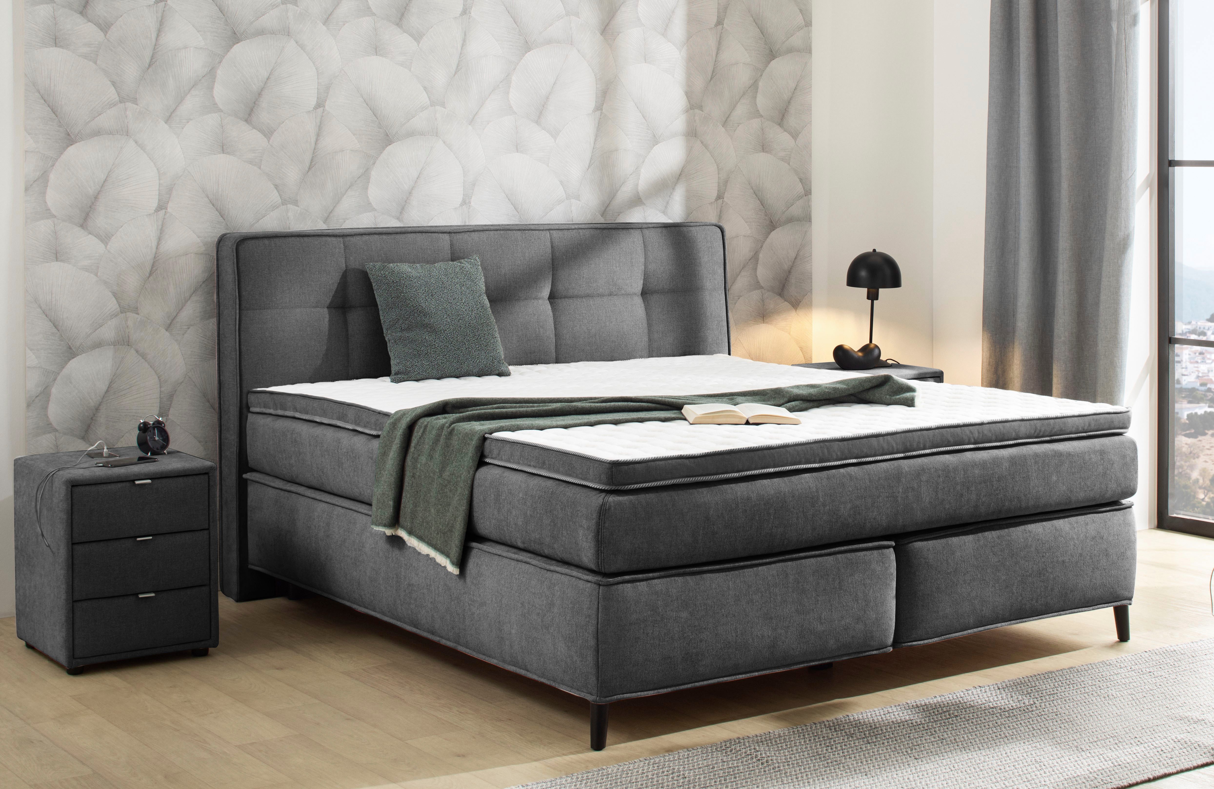 Jockenhöfer Gruppe Boxspringbett Capello, 7-Zonen-TTFK-Matratze, KS-Topper, 160x200 cm oder 180x200 cm, verschiedene Härtegrade wählbar