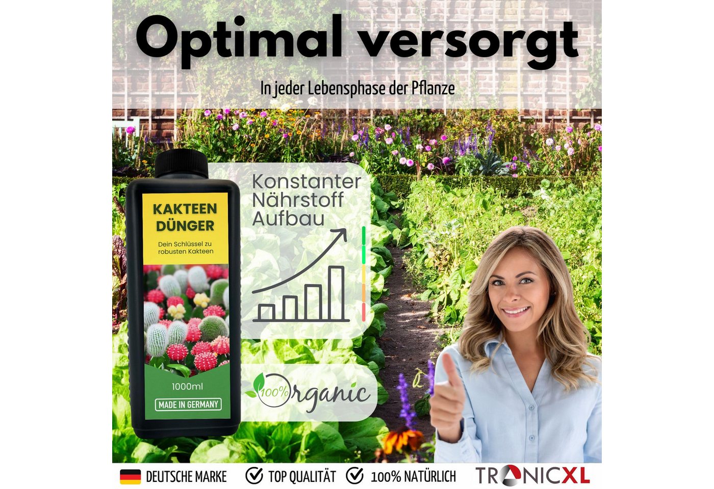 Thumbnail - TronicXL Pflanzerde 2L Gemüsedünger Konzentrat + 40 Liter Erde Wurzeldünger Wurzelgemüse Flüssigdünger, mit Organisch, W...