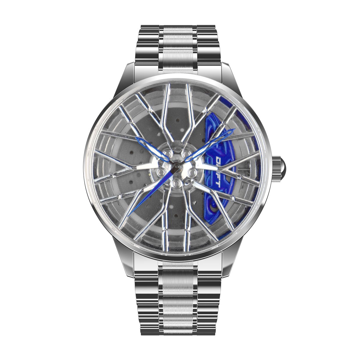 DRIFTELEMENT Quarzuhr MOTORSPORT FELGENUHR, Dreidimensionales Felgendesign - Sportwagen Felgen Armbanduhr