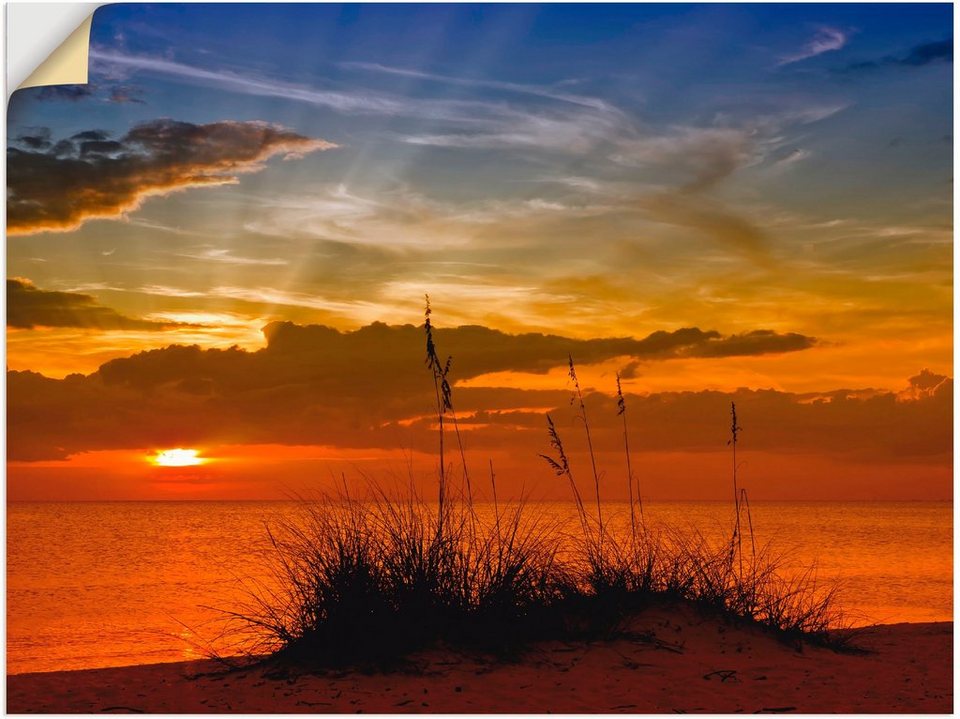 Artland Wandbild Herrlicher Sonnenuntergang, Sonnenaufgang & -untergang (1  St), als Leinwandbild, Wandaufkleber oder Poster in versch. Größen