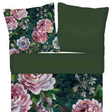 Bettwäsche Fleur multi Trendy Bedding, ESPiCO, Renforcé, 2 teilig, Blüten, Pfingstrose, Ornamente