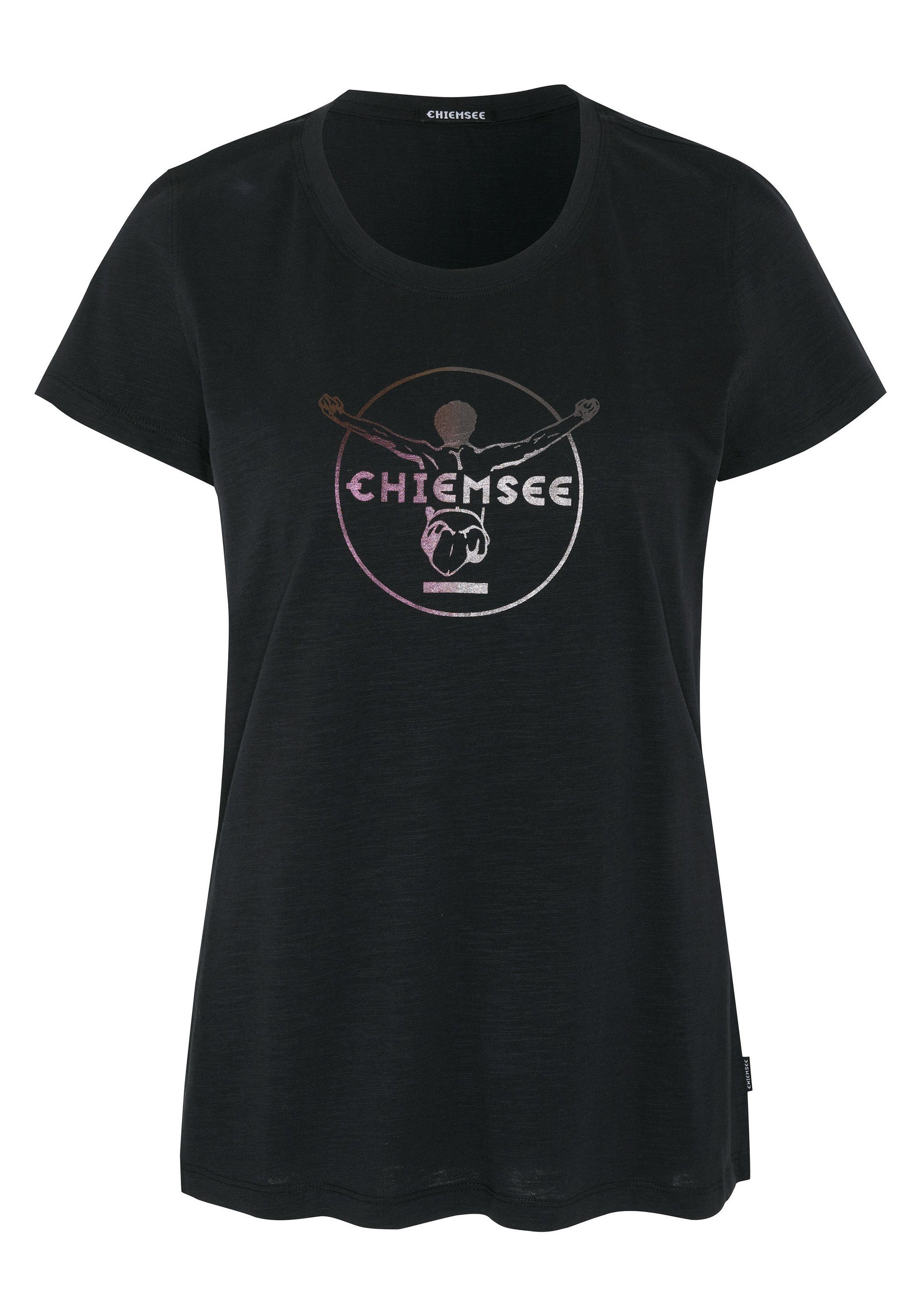 Chiemsee Print-Shirt T-Shirt mit Beauty Jumper-Frontprint 19-3911 1 Black