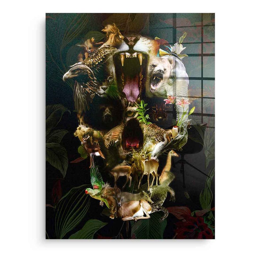 DOTCOMCANVAS® Acrylglasbild Kingdom Skull - Acrylglas, Acrylglasbild Kingdom Skull Totenkopf Portrait Wandbild