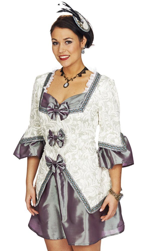 andrea-moden Kostüm Barock Kostüm 'Kimia' für Damen, Weiß Silber