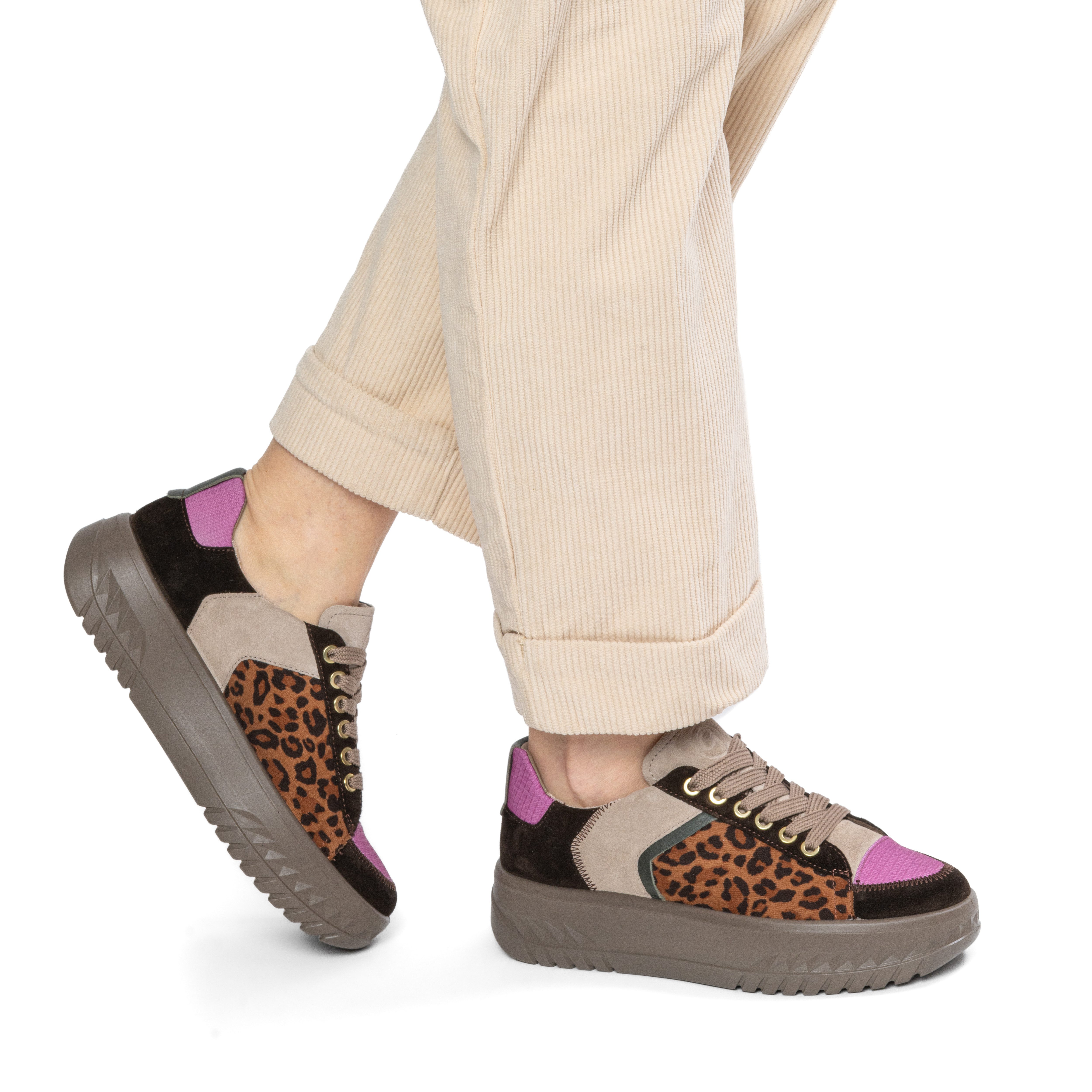 Ara MONACO Plateausneaker Freizeitschuh, Halbschuh, Schnürschuh mit Besätzen, H-Weite