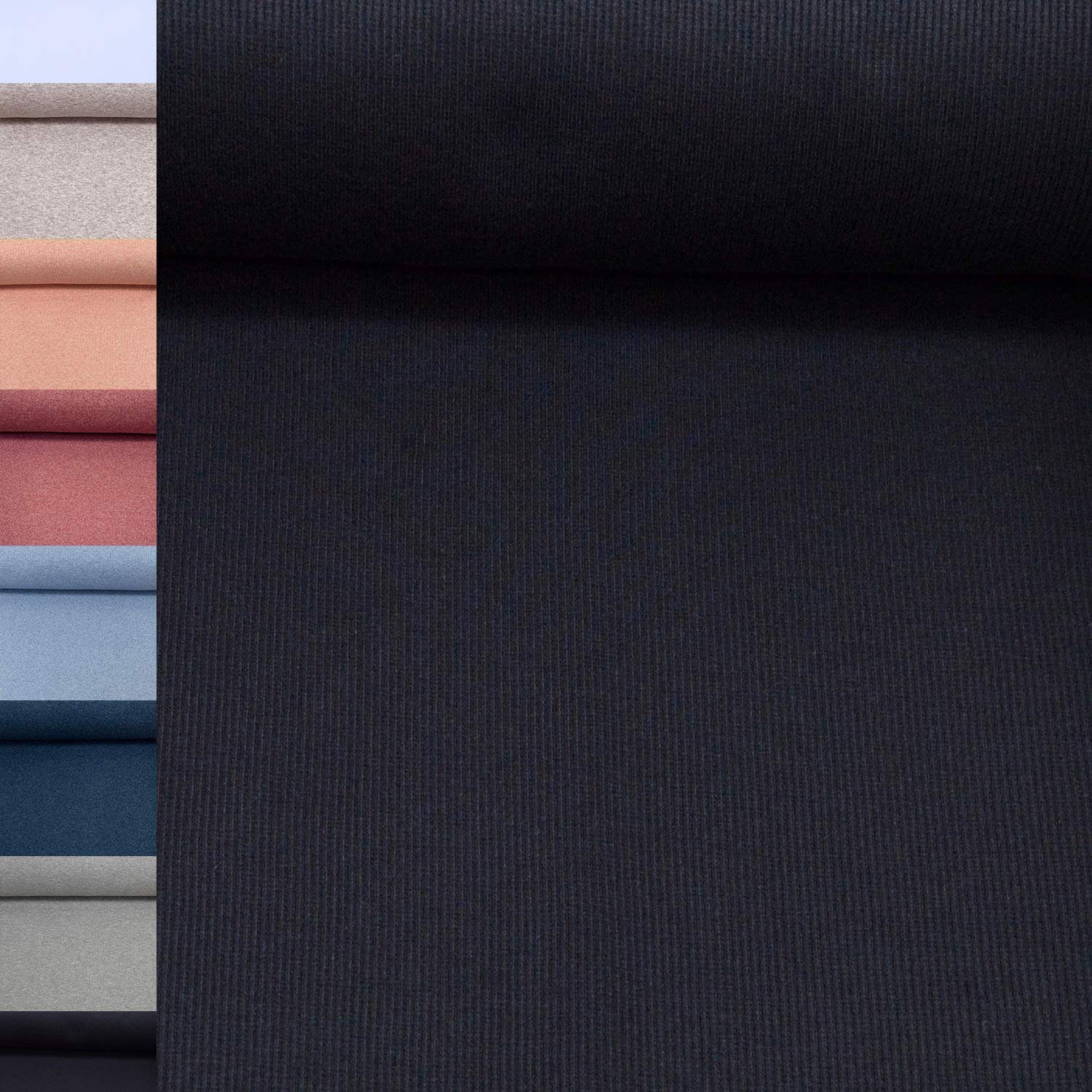 MAGAM-Stoffe Stoff "Laura", Bündchenstoff Grobstrick uni OEKO-TEX Meterware ab 50cm