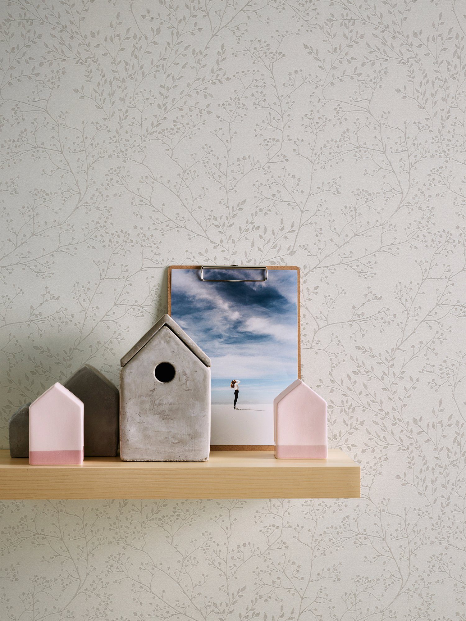 A.S. Création Vliestapete Trendwall, leicht strukturiert, Wald, botanisch, floral, Vintage Tapete Tapete Blumen Tapeten Wohnzimmer Schlafzimmer Küche