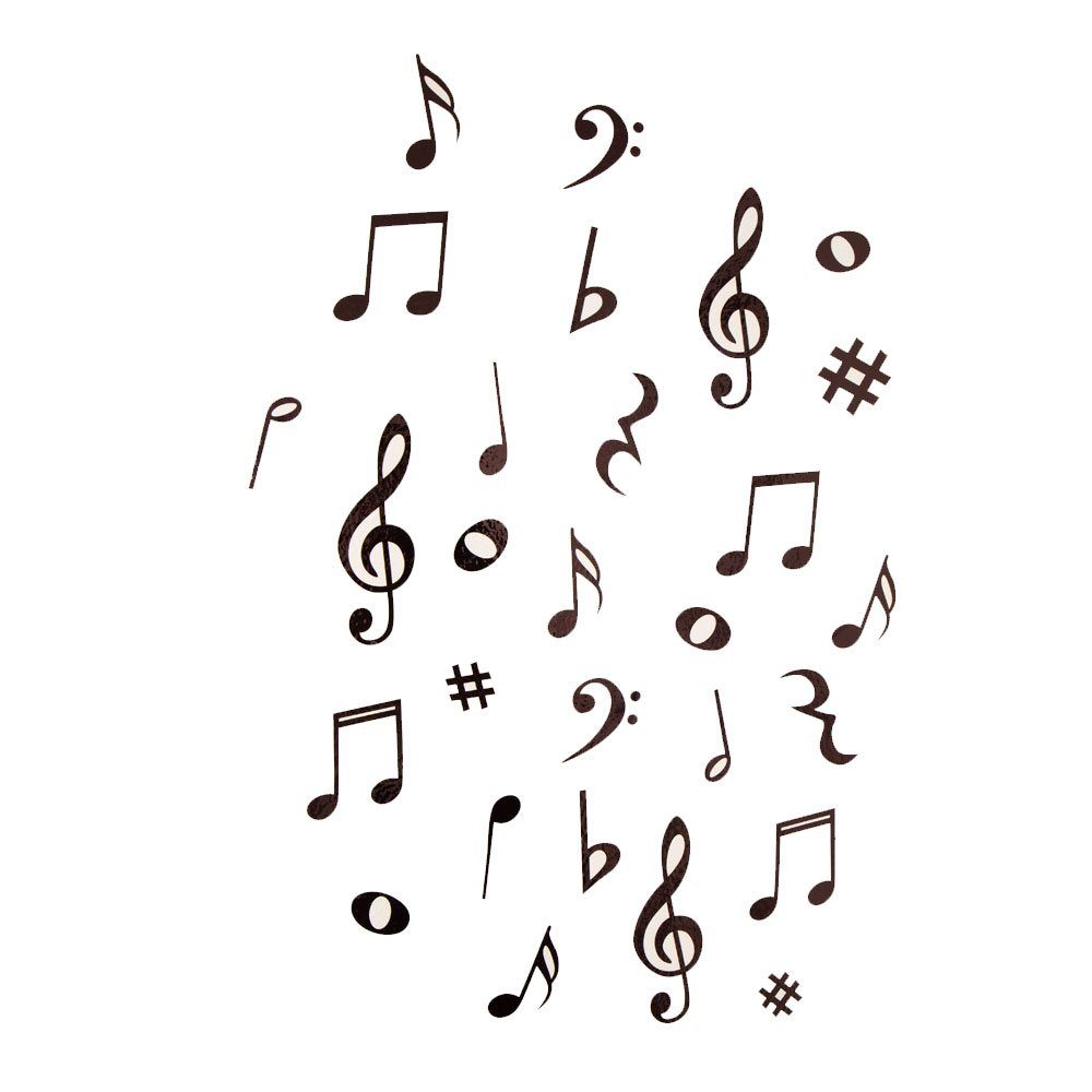 mugesh Wandsticker Wandaufkleber Notenmix schwarz, für Musiker günstig online kaufen