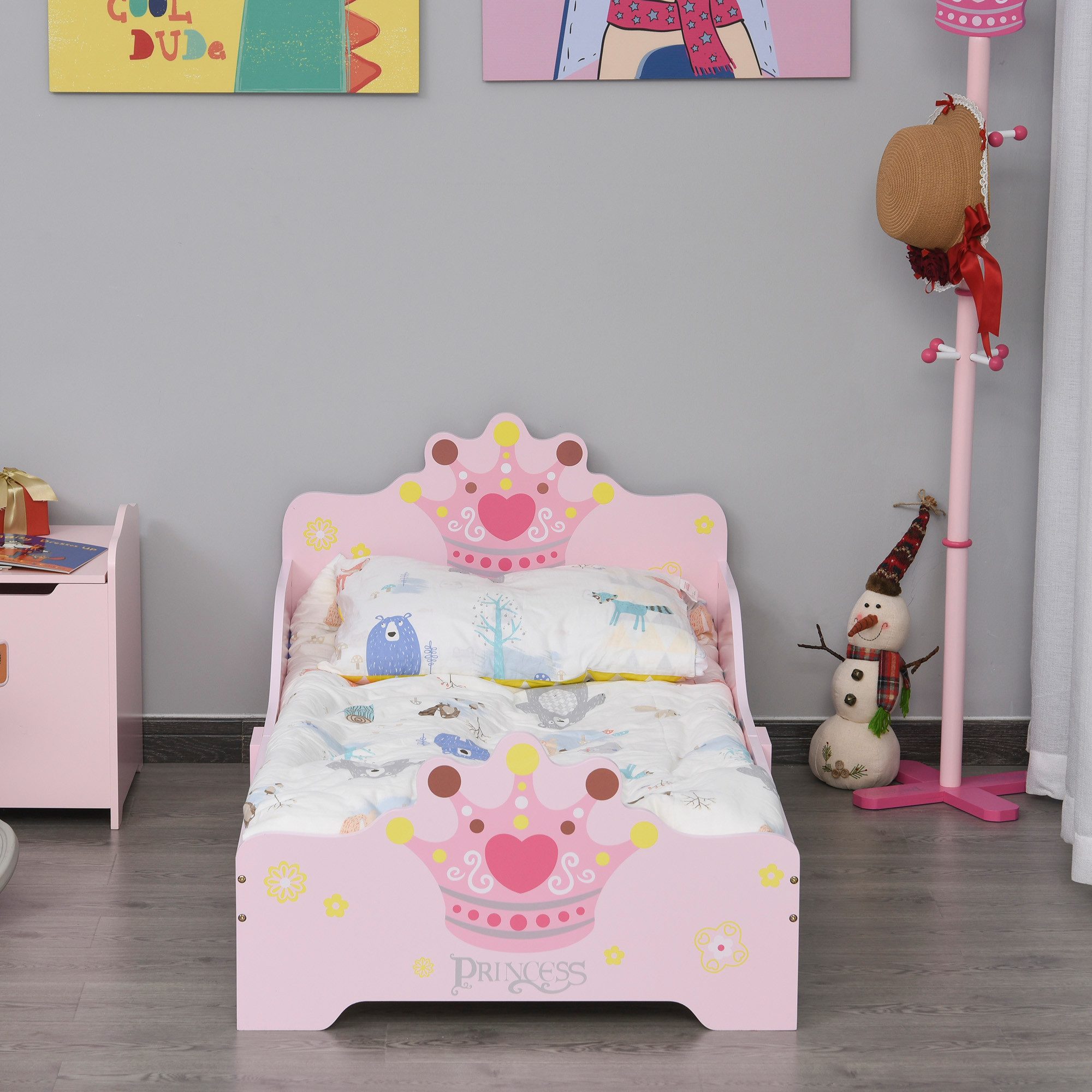 HOMCOM Kinderbett »Kinderbett mit Rausfallschutz«