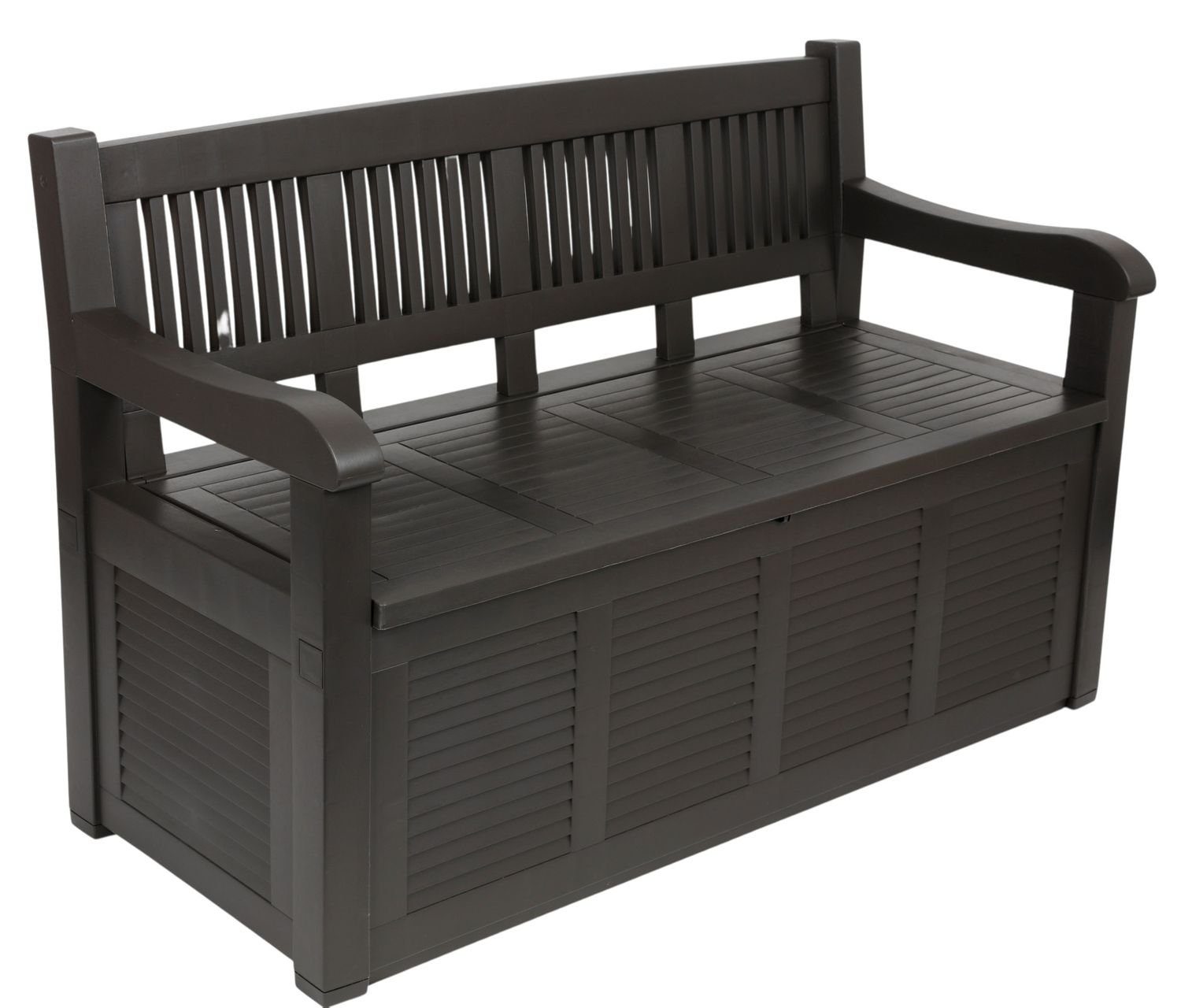 Jelenia Plast Auflagenbox 2-Sitzer Gartenbank mit Aufbewahrungsbox Kissentruhe Auflagenbox Polst