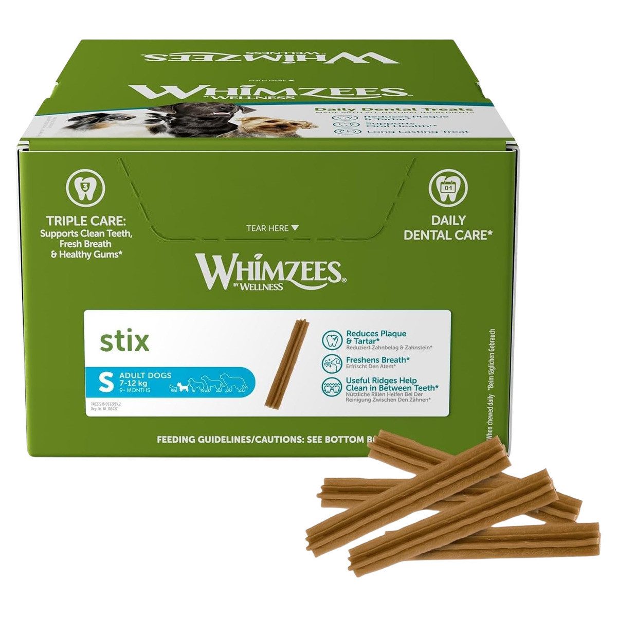 Whimzees Stix S - 150 Stück, Snack für: Hund
