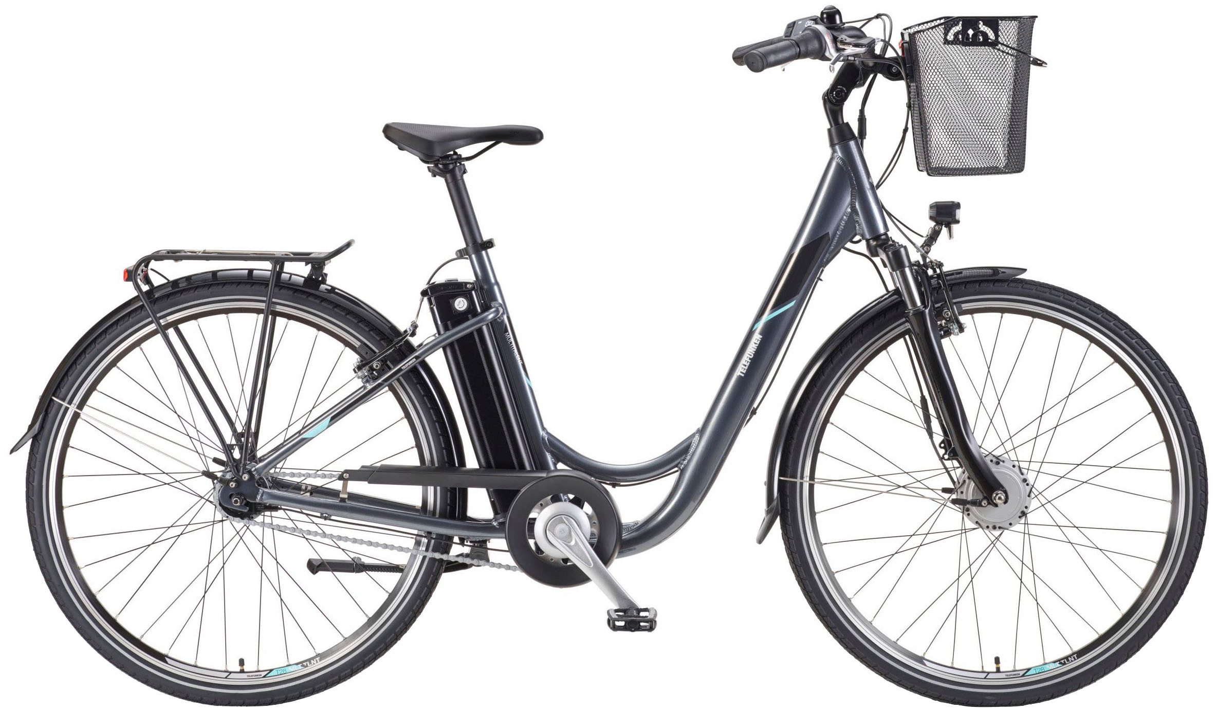 Telefunken E-Bike Cityrad Multitalent RC840, 7 Gang Shimano Nexus Schaltwerk, Frontmotor, 531,3 Wh, Pedelec, Elektrofahrrad für Damen u. Herren
