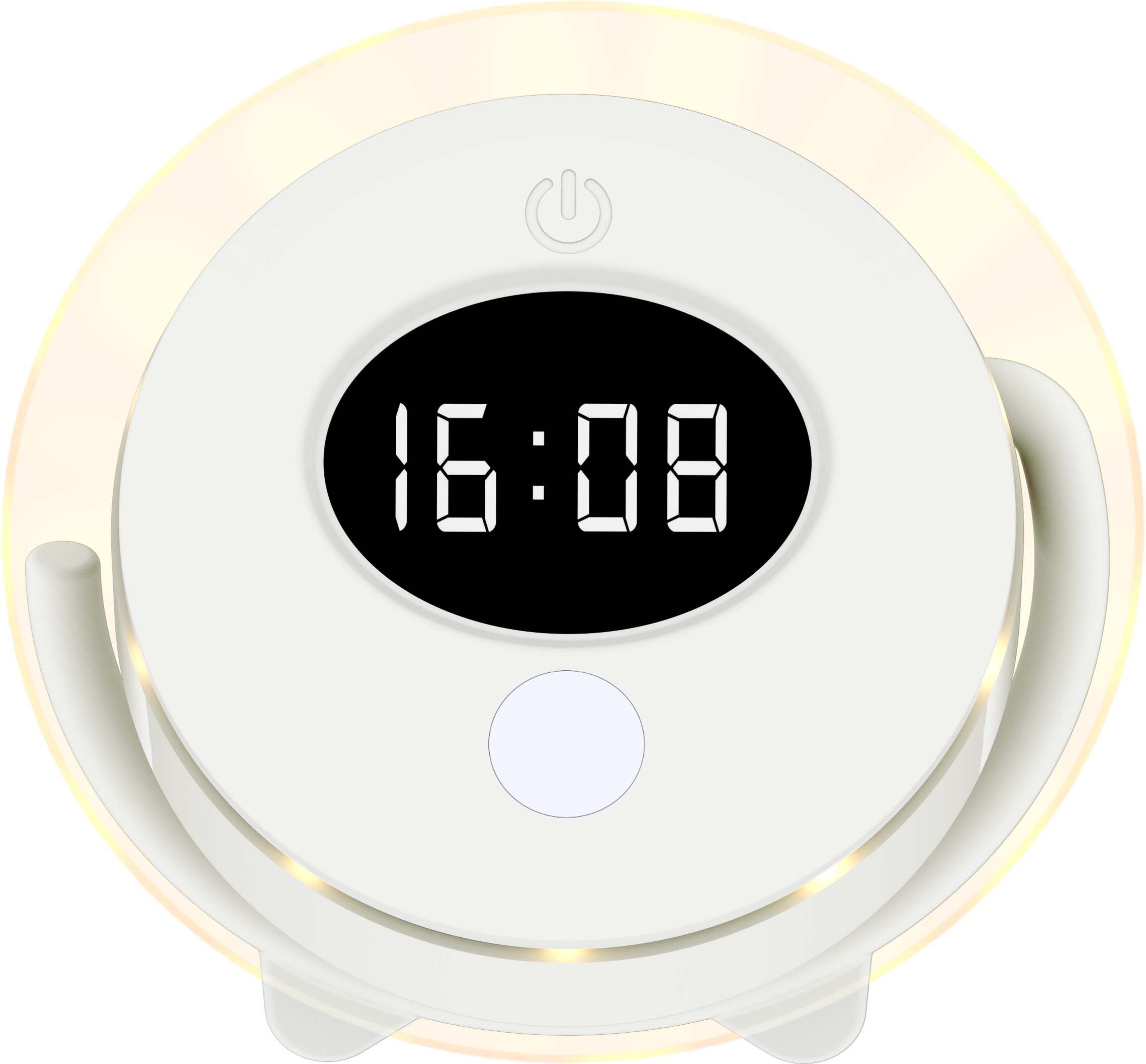 Northpoint LED Nachtlicht Digitaluhr Bewegungsmelder Nachtlicht Touch 500mAh Akku