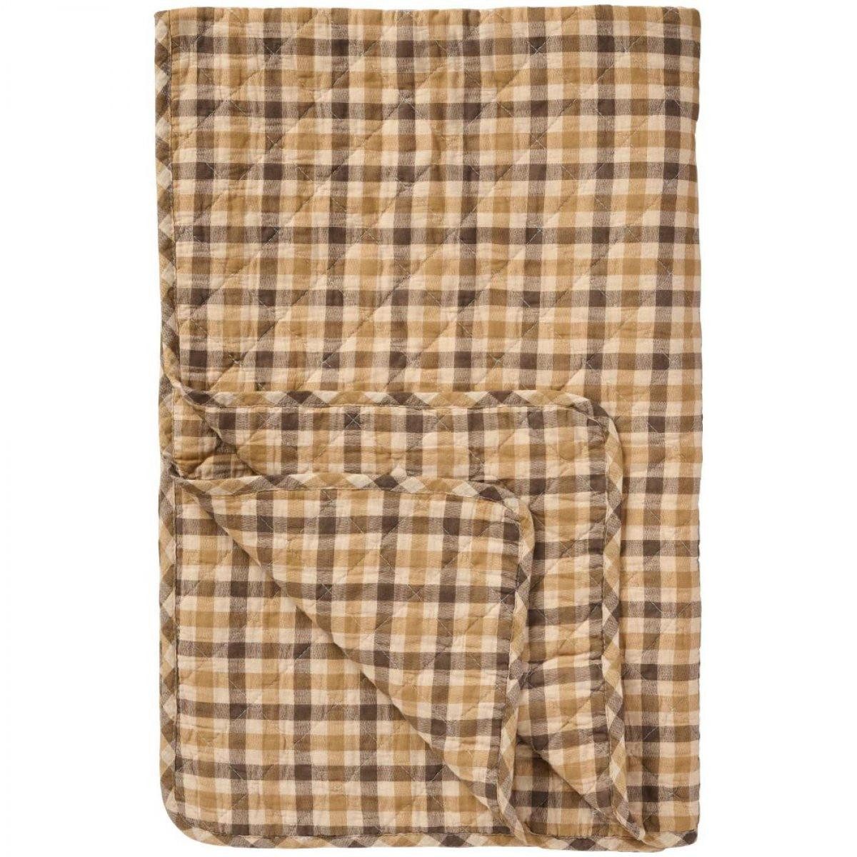 Wohndecke Ib Laursen Quilt Decke Tagesdecke Braun Karomuster