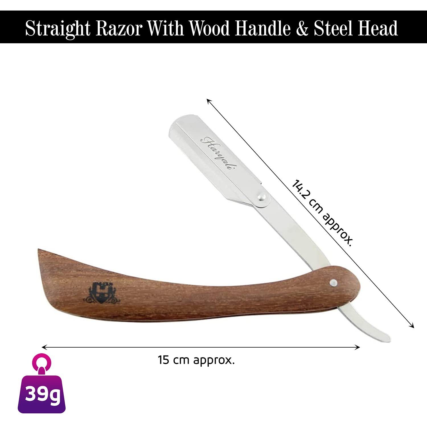 Haryali London Haryali Wood mit Nachhaltige - Holzgriff London Rasiermesser Rasiermesser Bartmesser