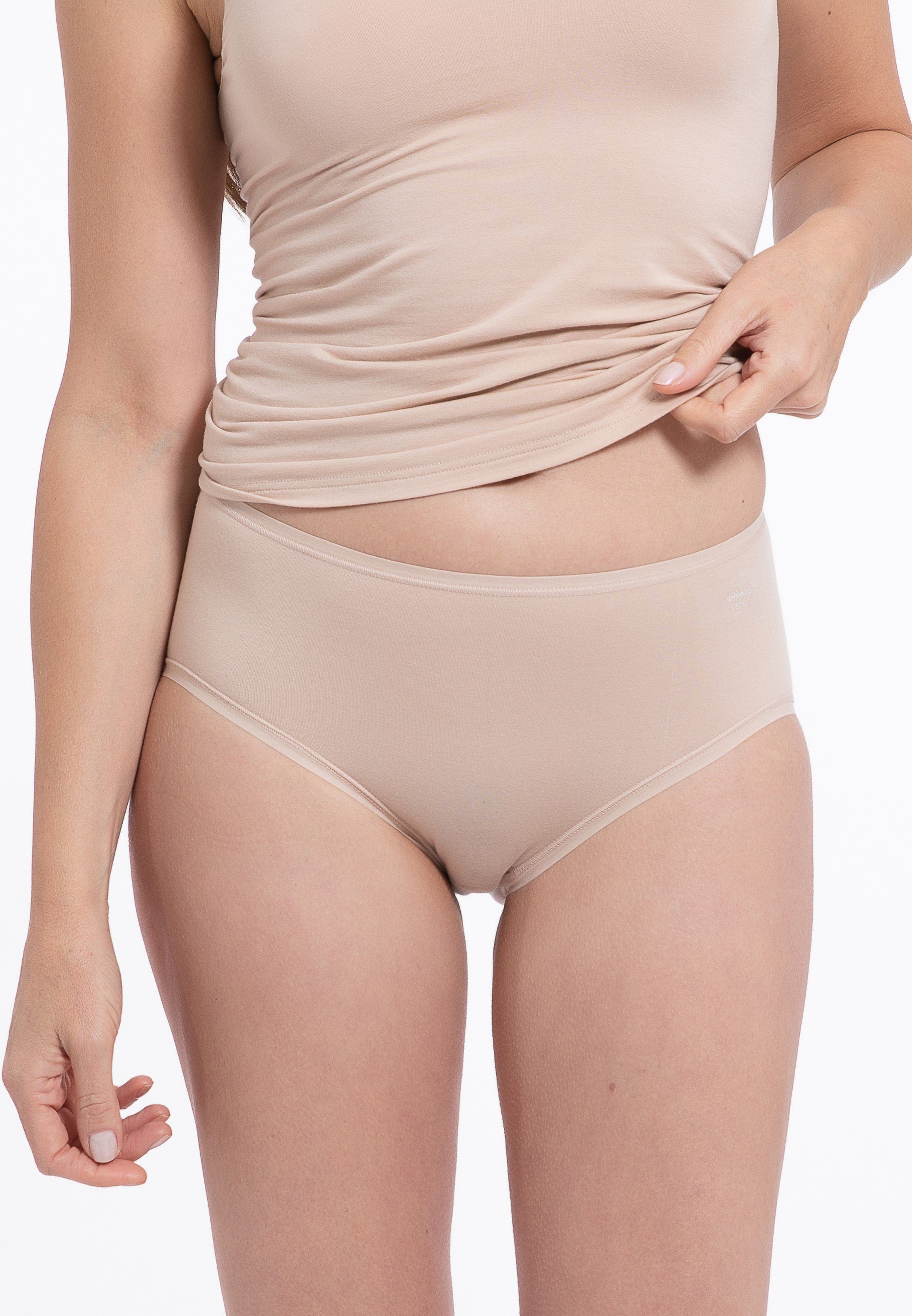 extra (Spar-Set, 3er-Pack Atmungsaktiv Slip Maxi Maxislip Flache, Baumwolle - 3-St) - Abschlüsse Softfeeling - Speidel Hellbeige weiche