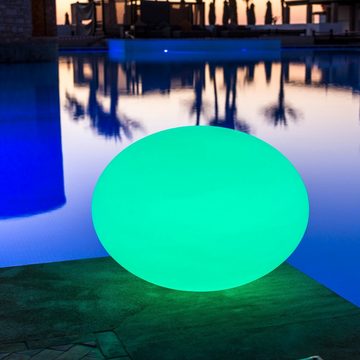 smart and green Gartenleuchte Schwimmleuchte Leuchtkugel Lichtobjekt 50 CM XXL App Steuerung Pool, LED wechselbar, Lichtobket tragbar Außenleuchte Gartenlampe Akku