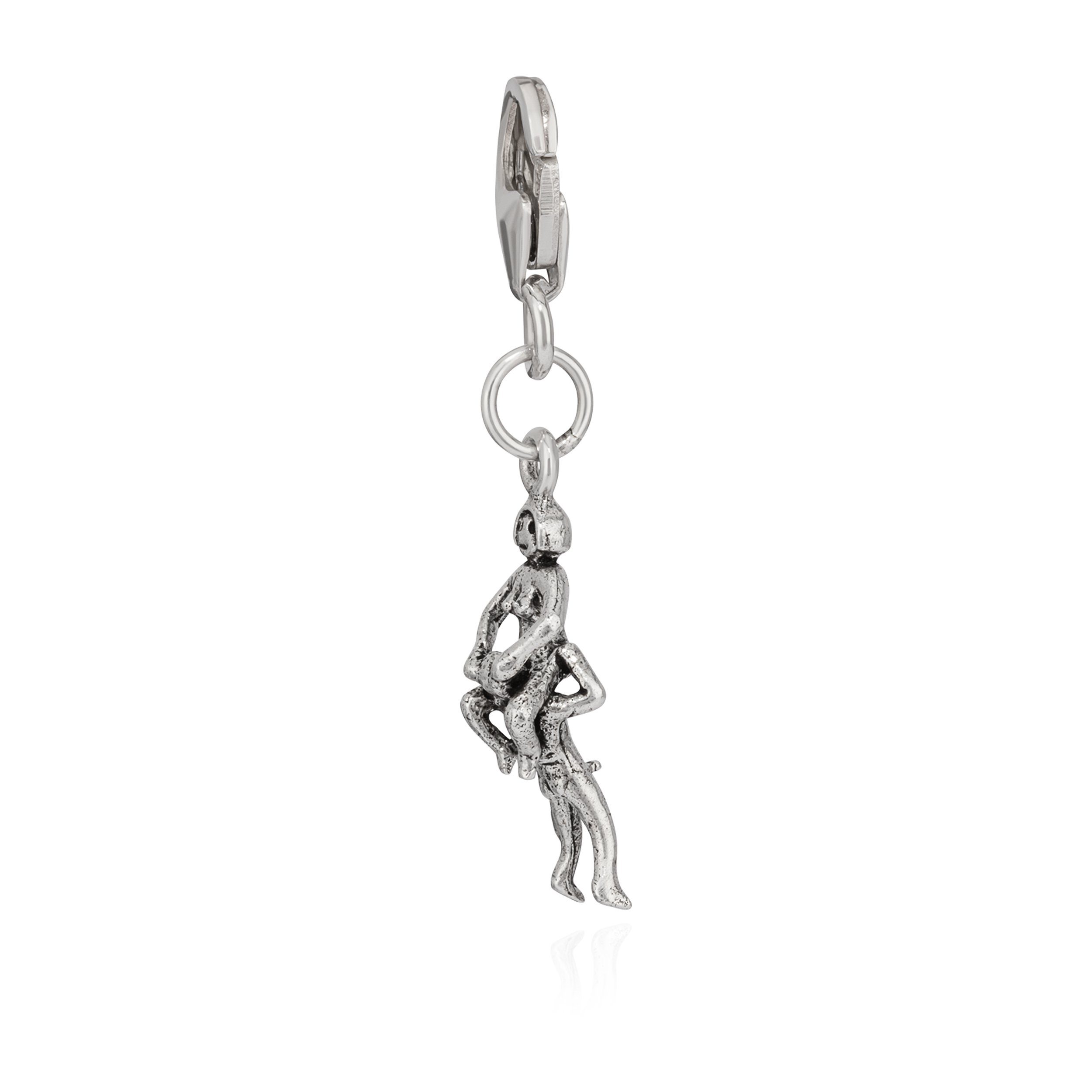 Kettenanhänger Charm - Anhänger Kama Sutra Cunnilingus Position 925 Silber 17x4mm Amu