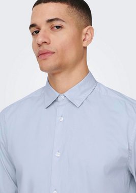 ONLY & SONS Langarmhemd ONSANDY SLIM EASY IRON POPLIN SHIRT