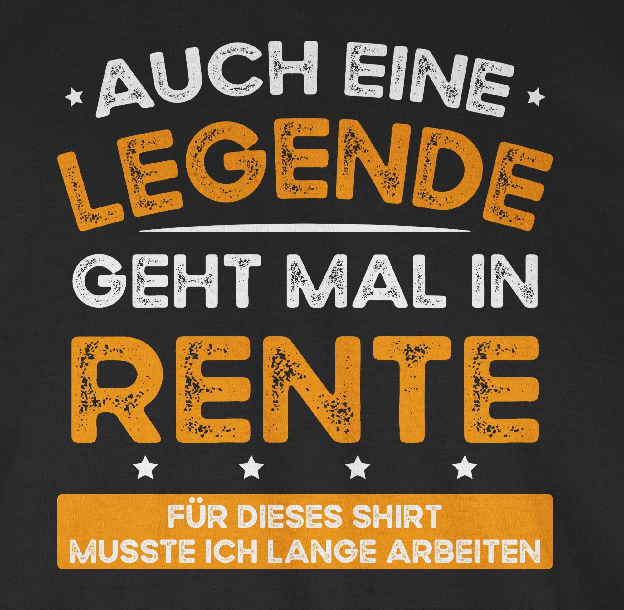 Shirtracer T-Shirt Auch eine Legende geht Geschenk Rente Schwarz Rentner in mal 01