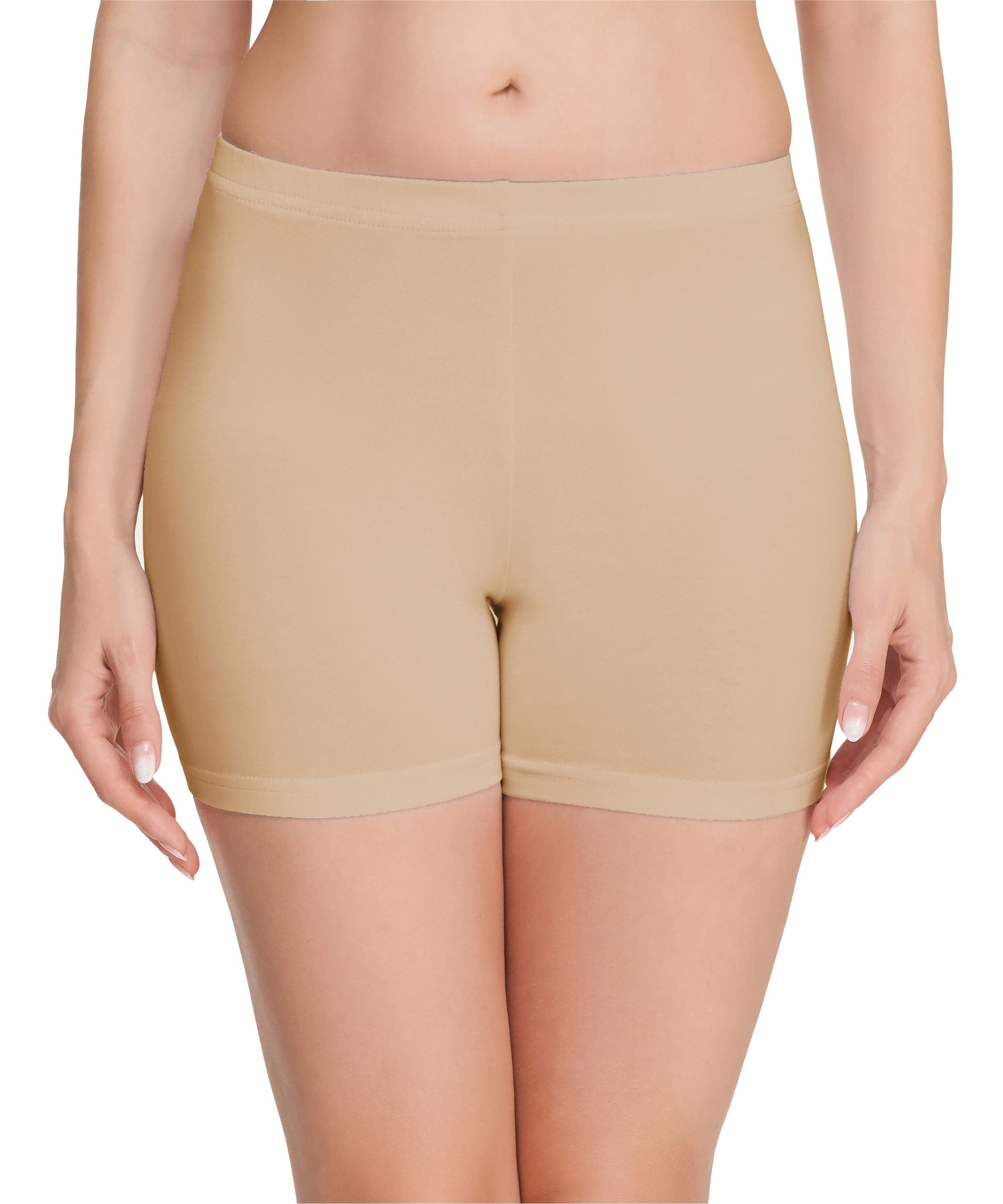 Merry Style Leggings Damen Shorts Radlerhose Unterhose Hotpants Boxershorts MS10-392 (1-tlg) elastischer Bund Sand