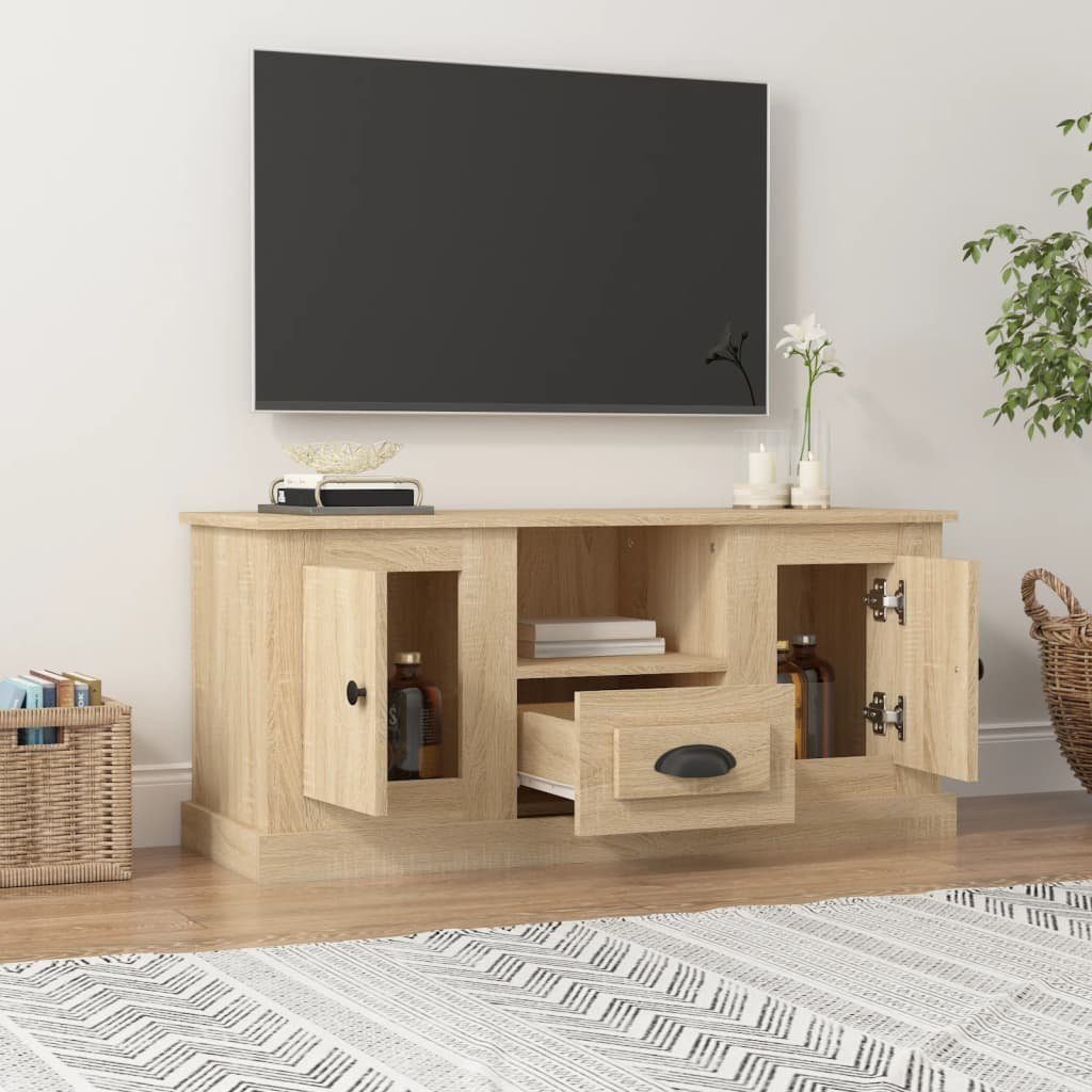 Sonoma-Eiche cm TV-Schrank 100x35,5x45 Holzwerkstoff furnicato