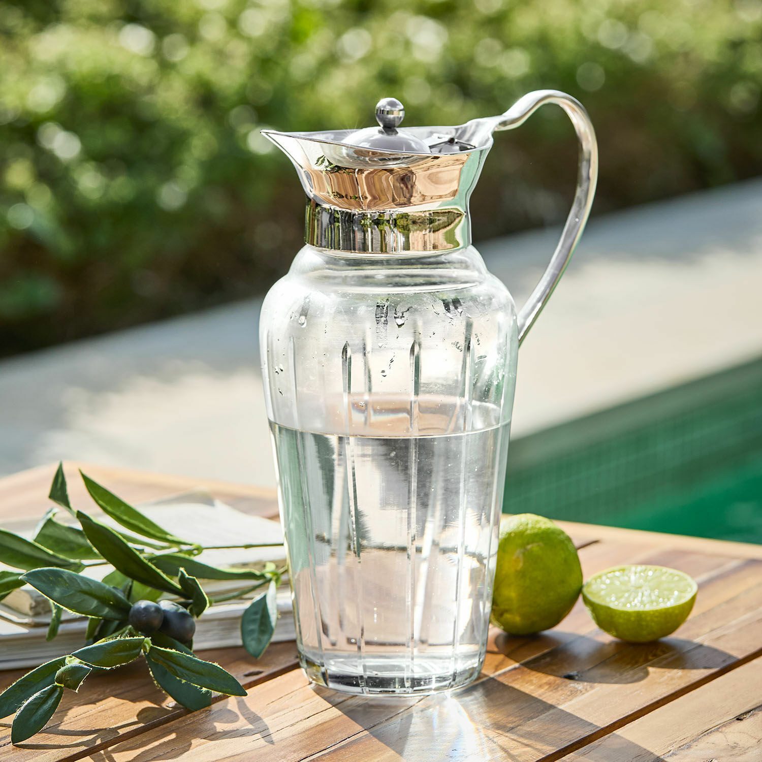 Mirabeau Wasserkaraffe Krug Braux klar/silber