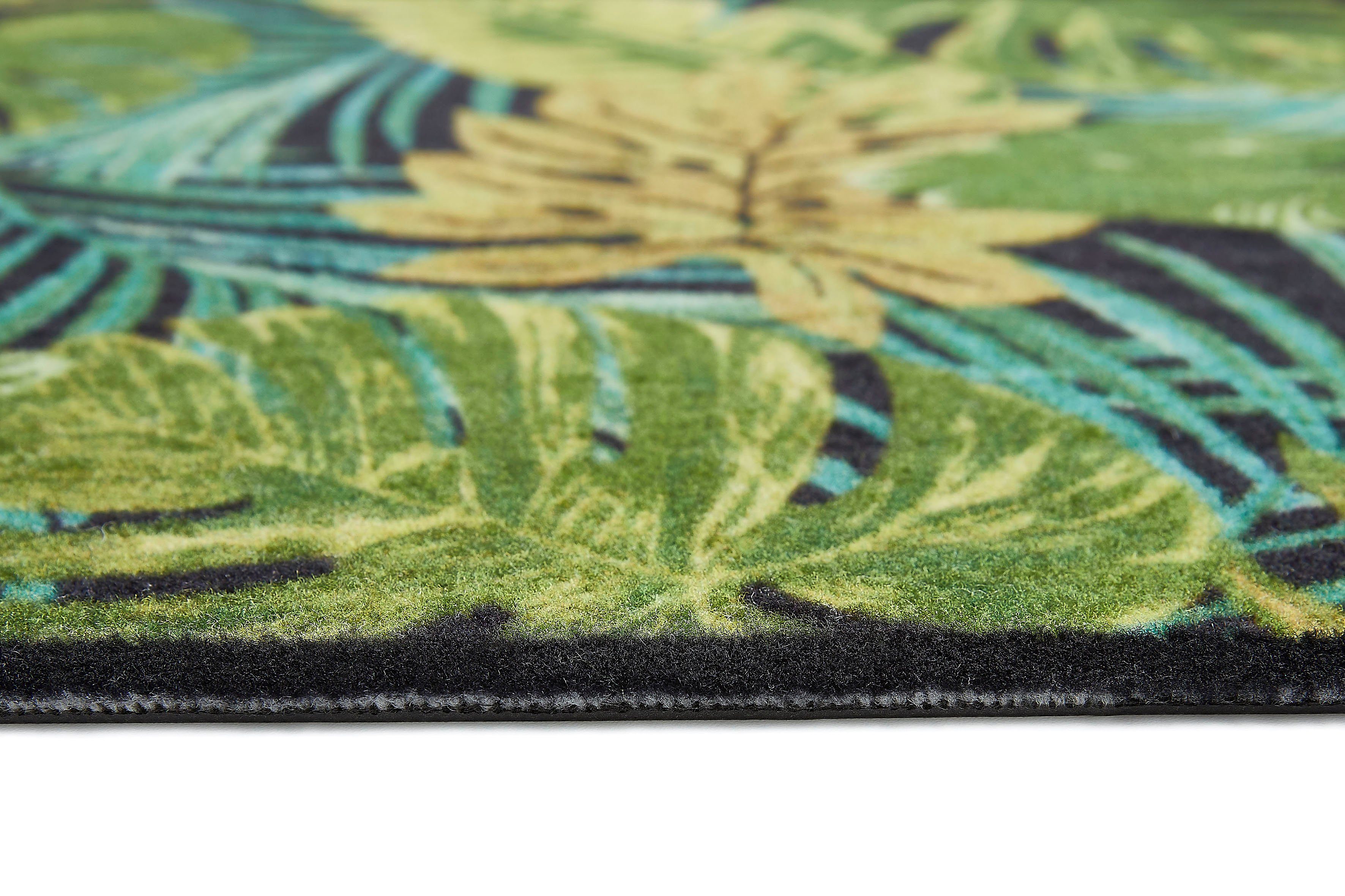 Fußmatte Modern, Andiamo, rechteckig, Höhe: 6,5 mm, Outdoor Schmutzfangmatte, In- Motive, verschiedene grün, Blätter und geeignet