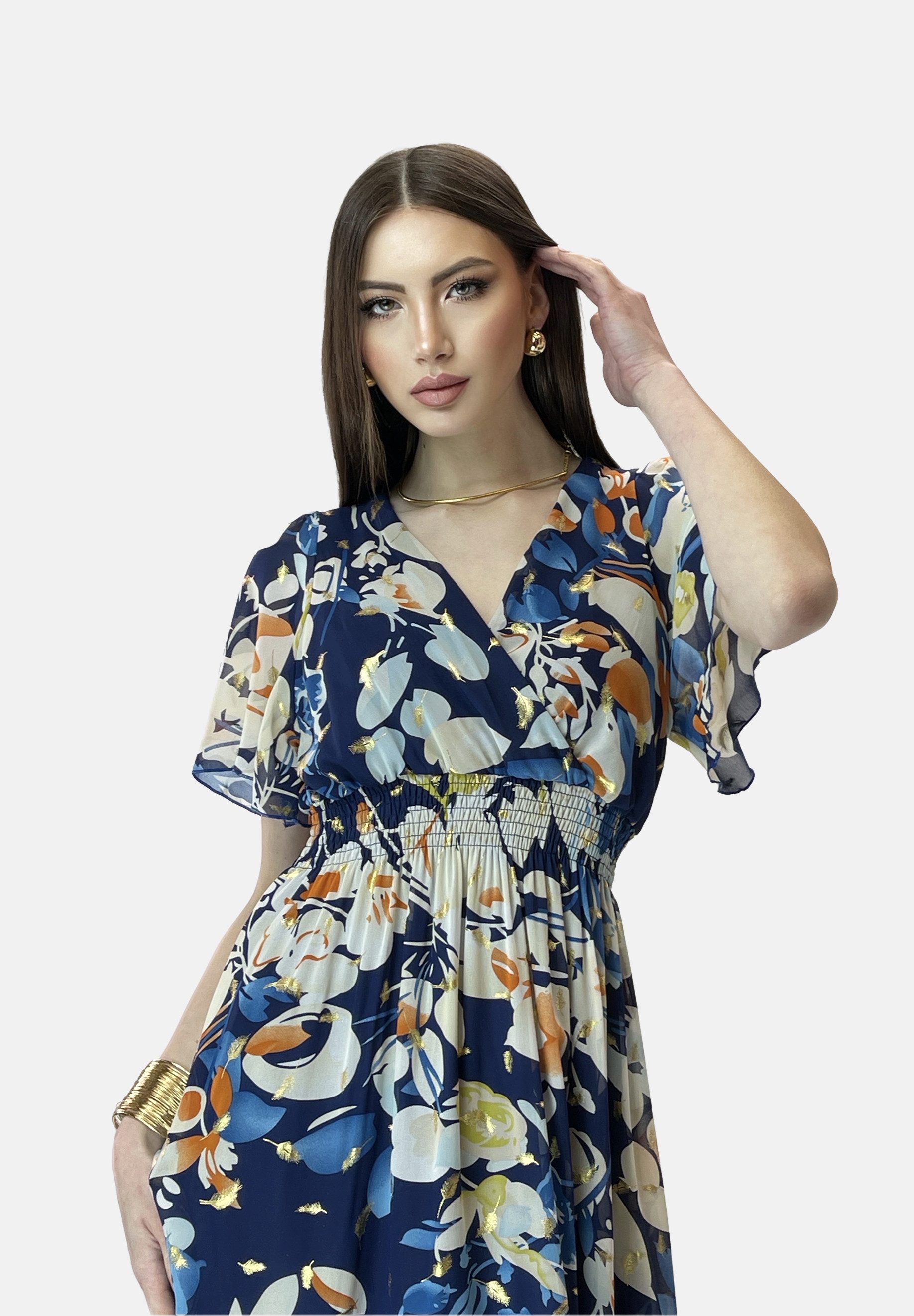 Elara Sommerkleid Sommer Kleid mit Muster