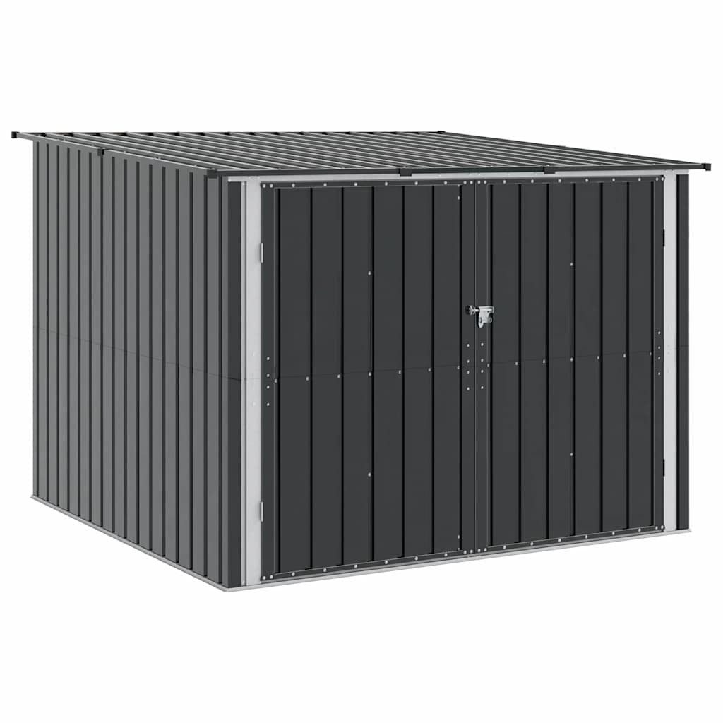 vidaXL Garten-Geräteschrank Anthrazit - 215 x 206 x 157 cm Fahrradspeicher für 3 Fahrräder Anthra