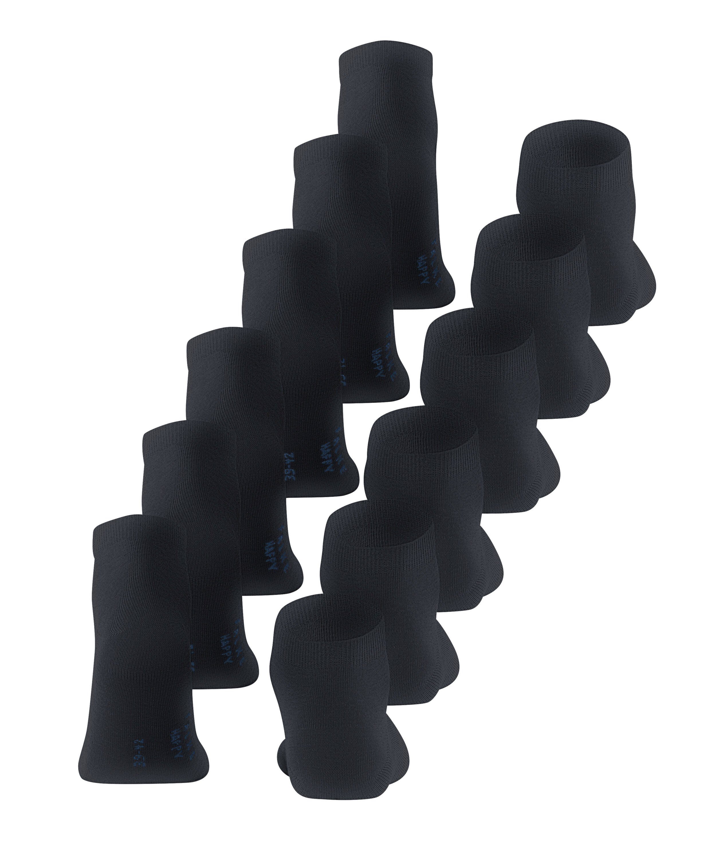 FALKE Sneakersocken Happy 6-Pack Sneakersocken (6-Paar) Set aus 6 Paar Baumwollsneakern