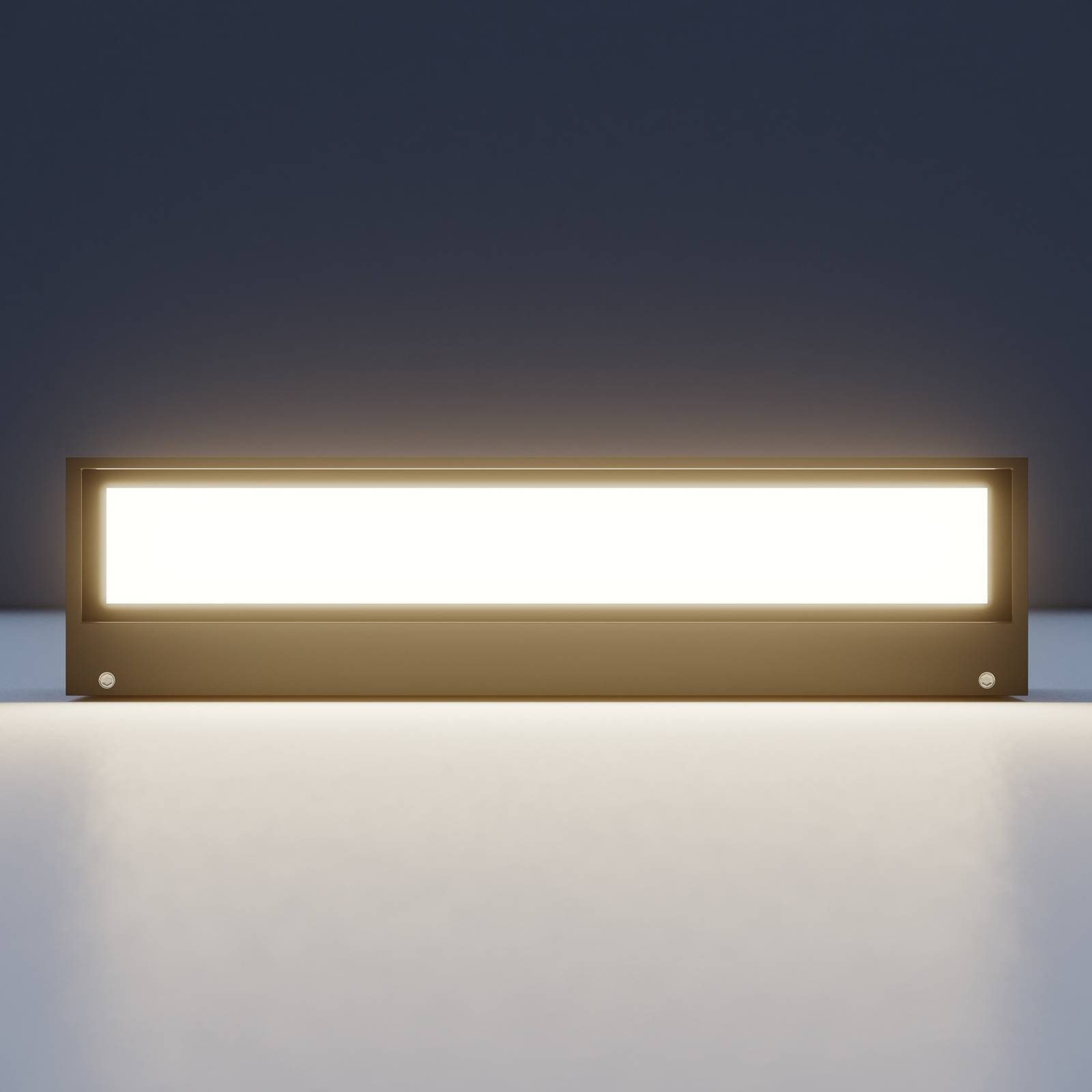 Lucande LED Außen-Wandleuchte Lengo, verbaut, LED-Leuchtmittel inkl. Modern, grafitgrau, flammig, 1 Aluminium, Leuchtmittel warmweiß, Glas, fest