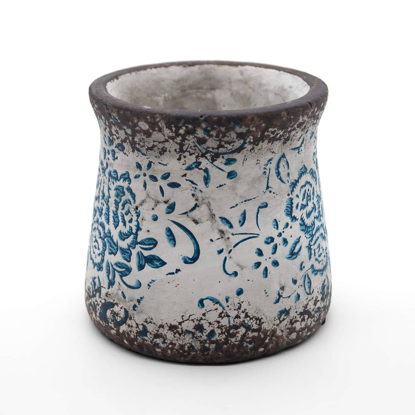 K&L Wall Art Übertopf Beton Blumentopf Shabby Chic Übertöpfe Landhaus Pflan günstig online kaufen