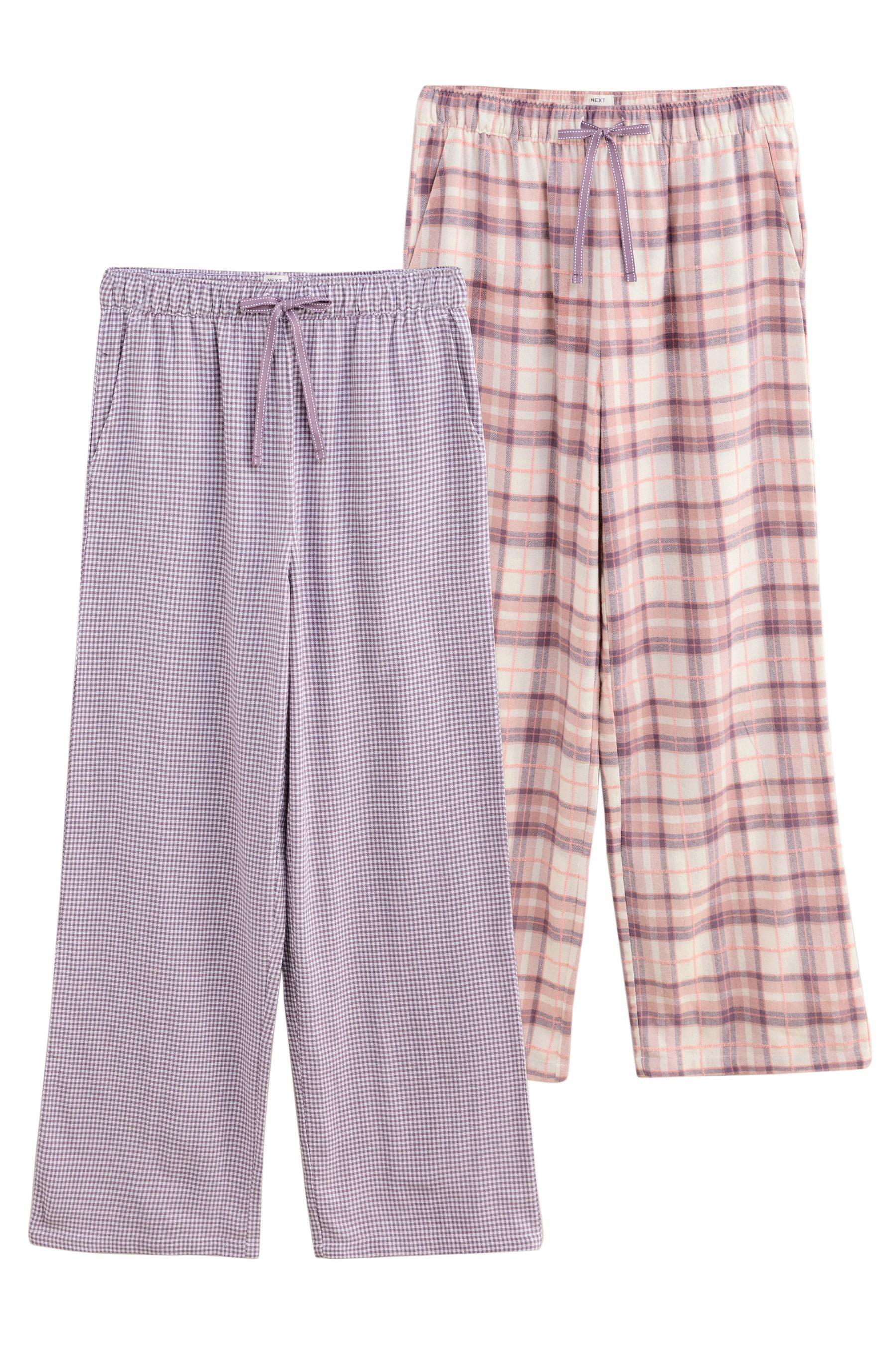 Next Pyjamahose Bequeme Pyjamahosen, 2er-Pack (2-tlg) günstig online kaufen