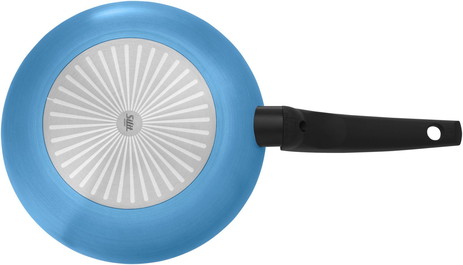 Silit Bratpfanne Silit Belluna Stielpfanne, 24 cm, Blau, Aluminium (1-tlg., 1x Bratpfanne beschichtet 24 cm - optimal für Herdplatten mit Ø 18 cm)