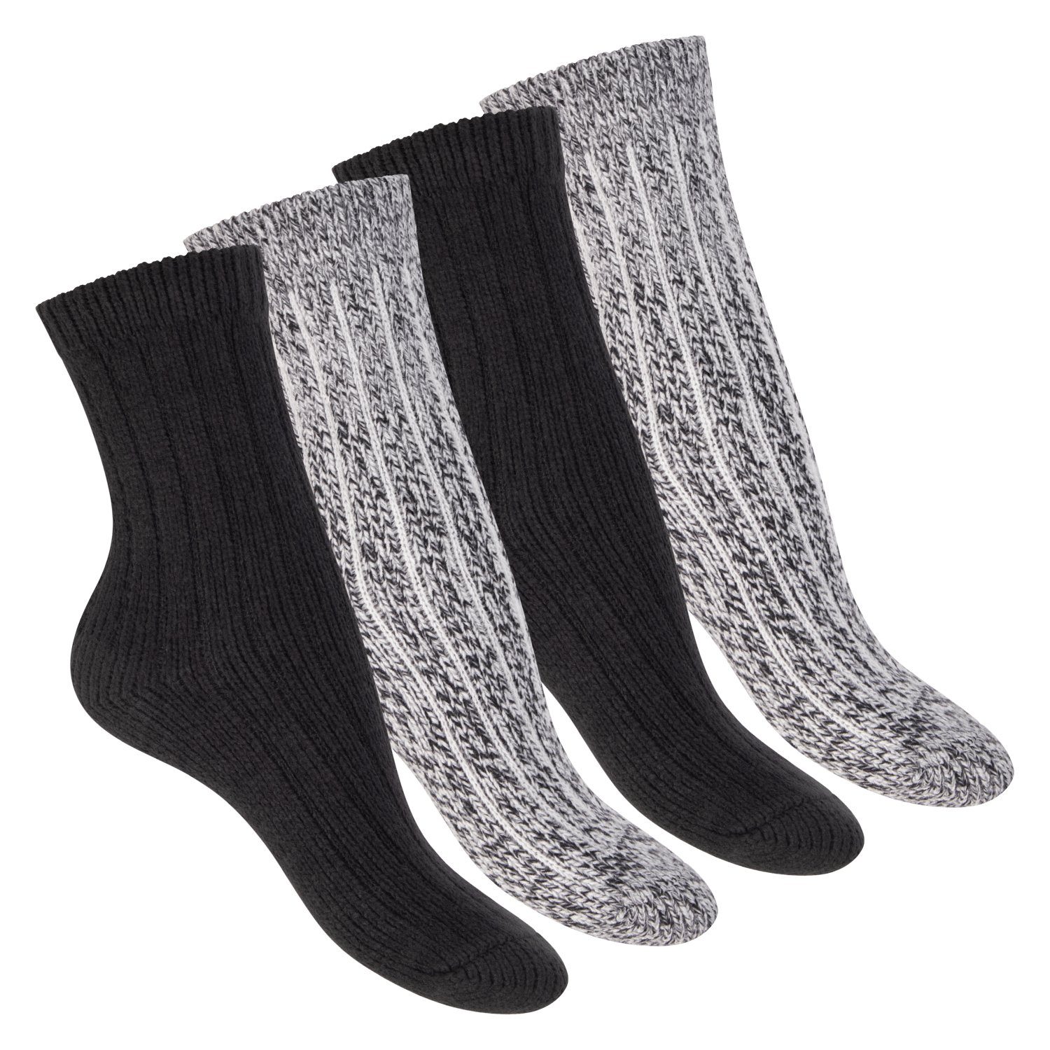 Footstar Kuschelsocken Damen Kuschelsocken (4 Paar) - Warm & flauschig