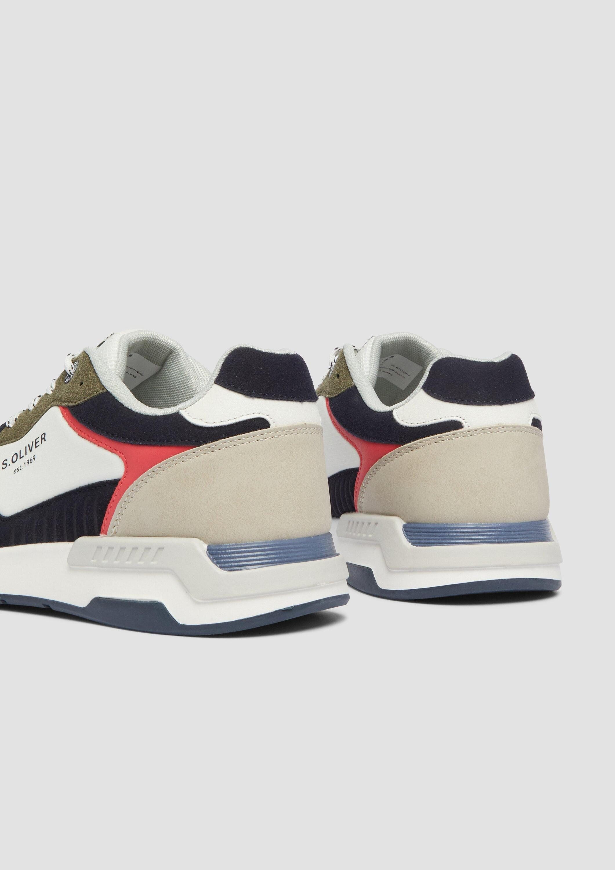 s.Oliver Sneakers Sneaker Multicolor-Sneaker in Leder-Optik
