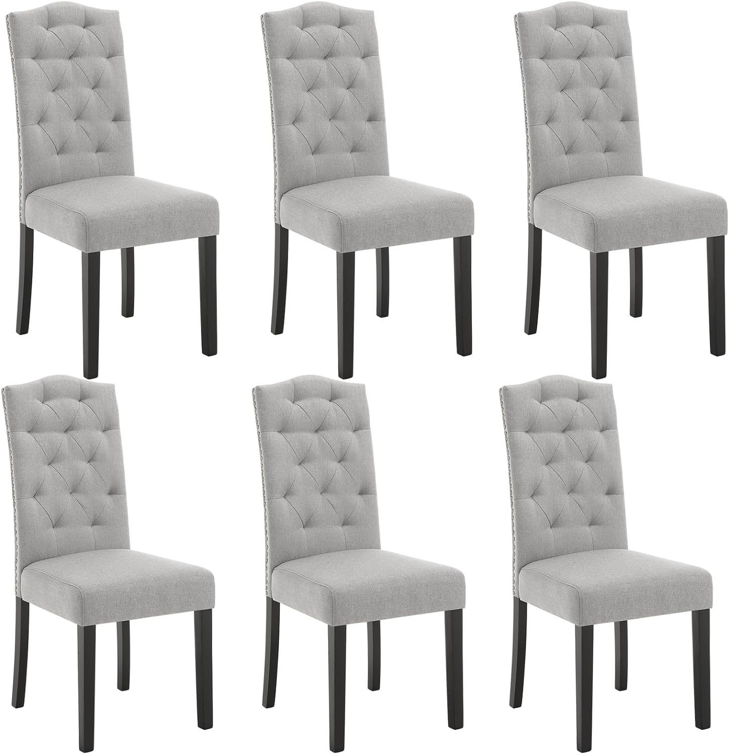 EUGAD 4-Fußstuhl (6 St), Esszimmerstühle mit Massivholzbeine günstig online kaufen