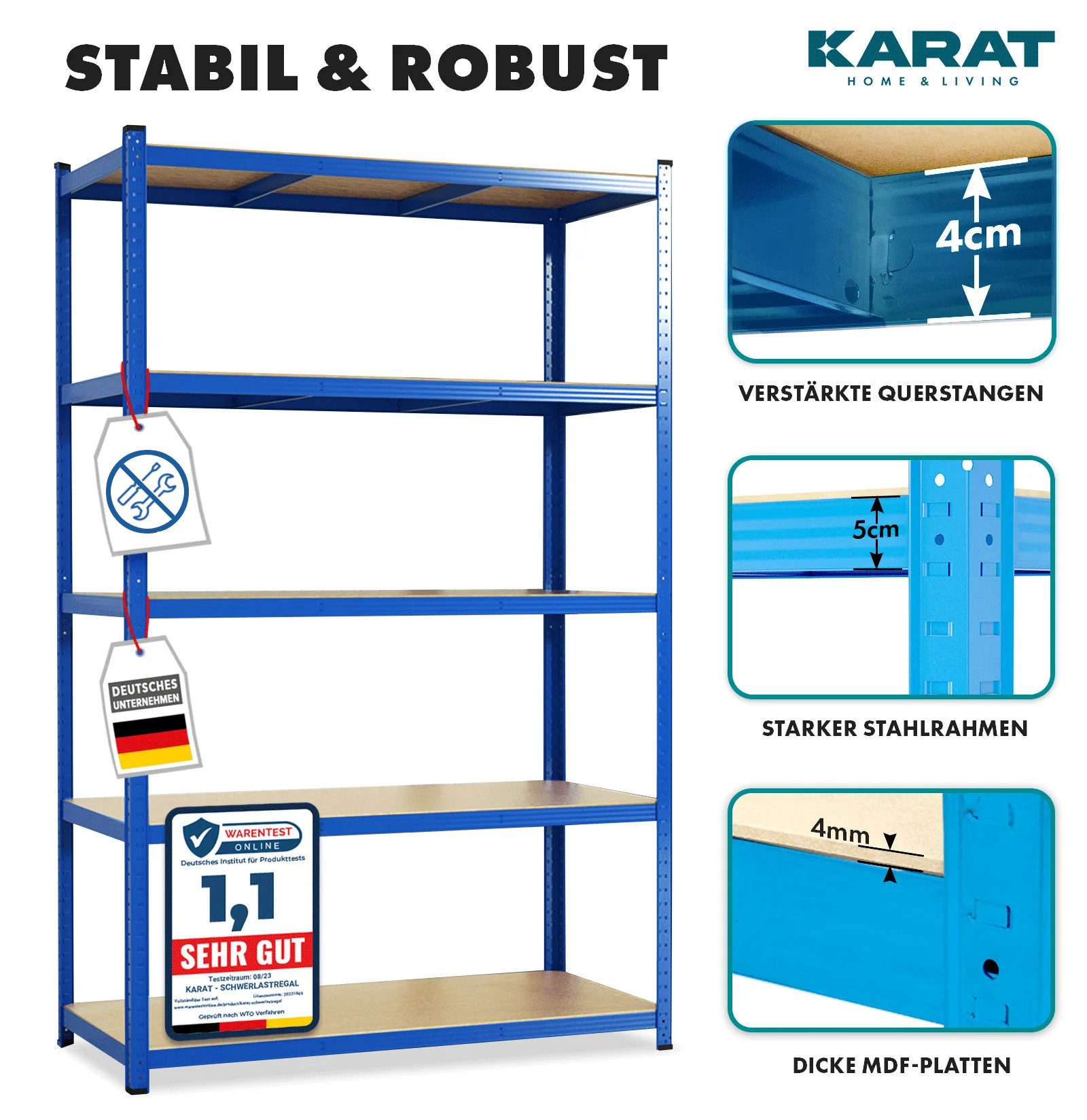 Kubus Schwerlastregal Lagerregal für jeden Keller – Bild 3 von 5